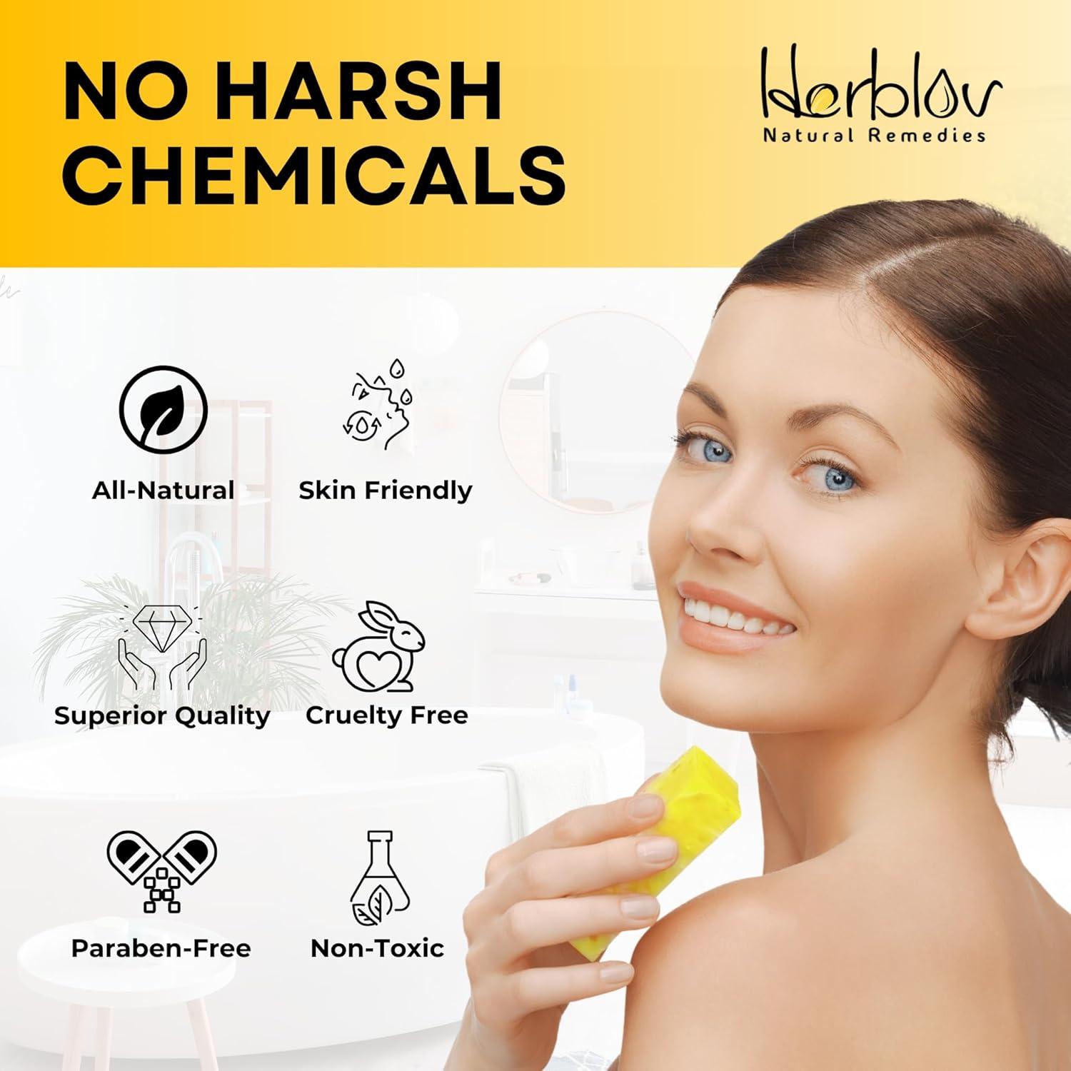 Jabón de Azufre Natural 10% Herblov para Acné y Piel Grasa