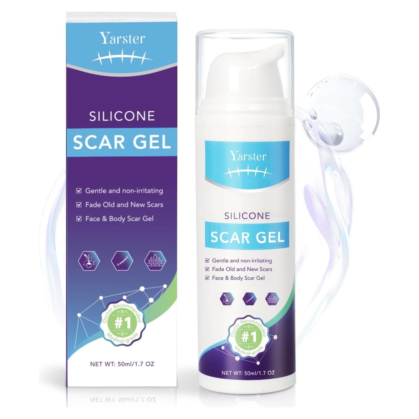 Gel de Cicatrices de Silicona Yarster 50ml - Tratamiento Avanzado