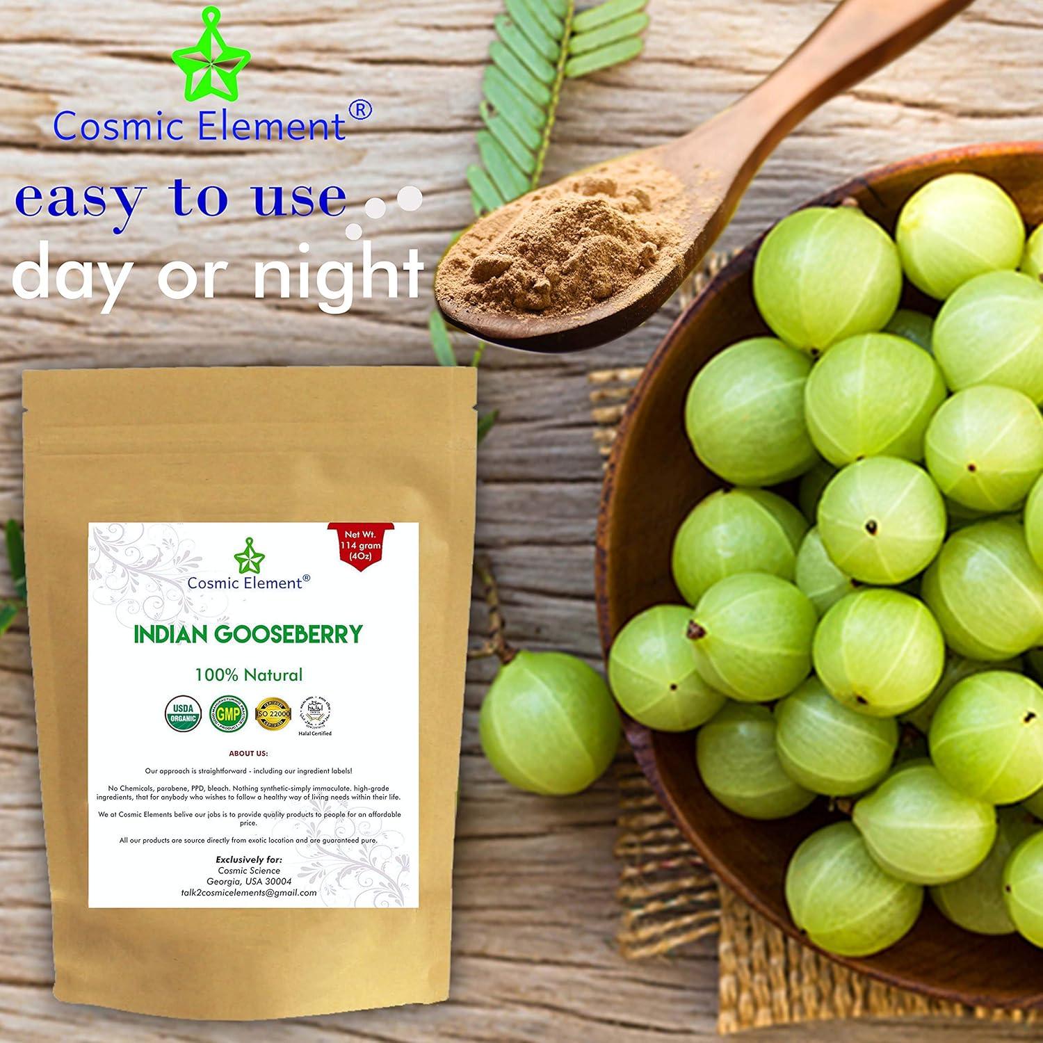 Polvo de Amla Orgánico 113.4 g - Cosmic Element, Vitamina C