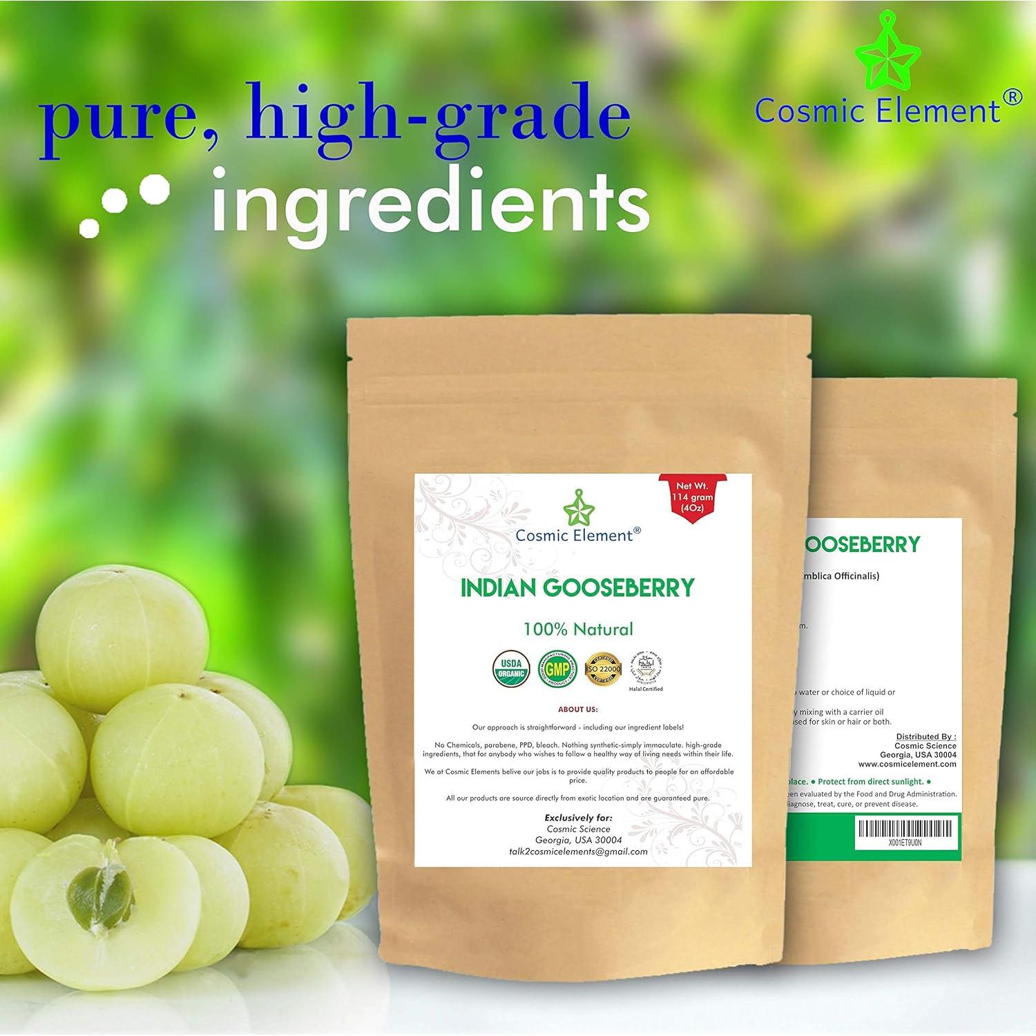 Polvo de Amla Orgánico 113.4 g - Cosmic Element, Vitamina C