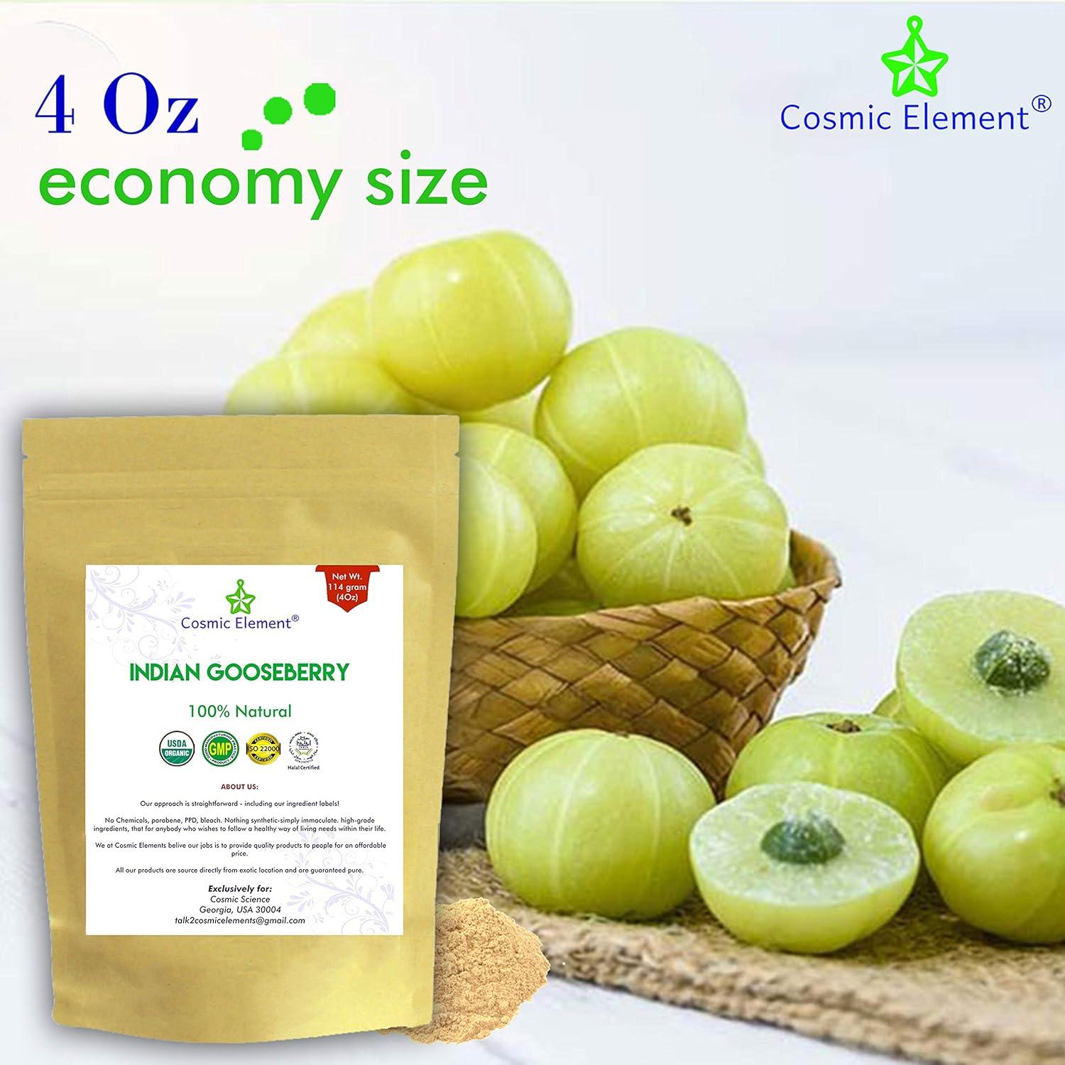 Polvo de Amla Orgánico 113.4 g - Cosmic Element, Vitamina C