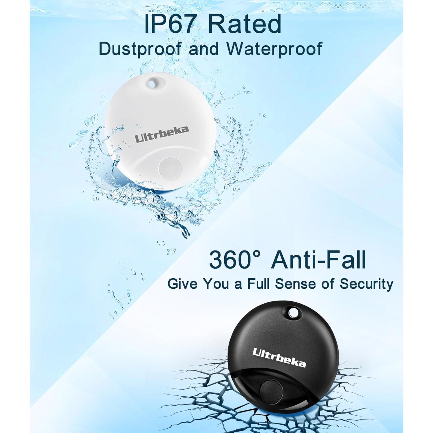 Paquete de 2 Air Tag Ultrbeka con llaveros y resistencia IP67