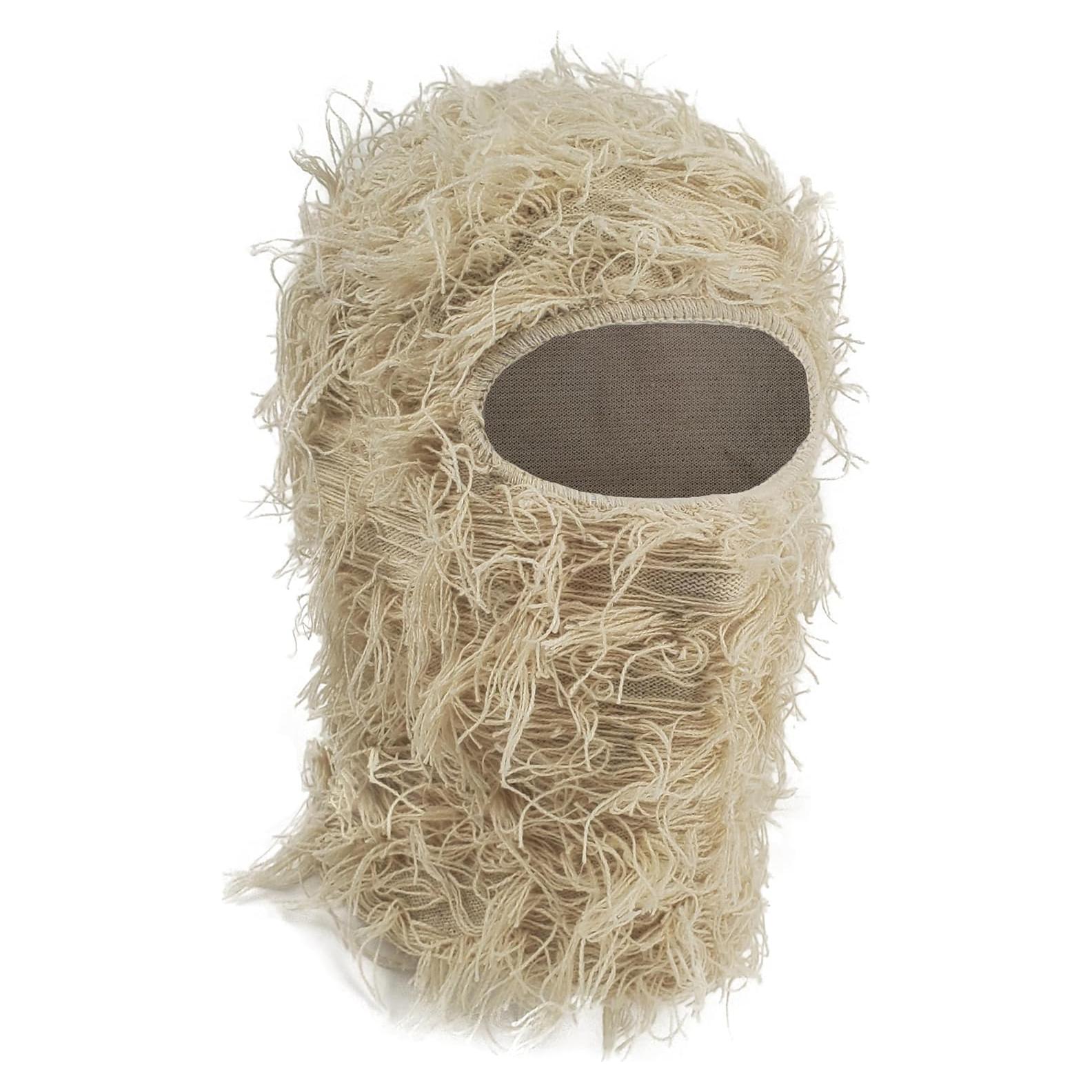 Máscara Balaclava Unisex Ezovino Beige Tejido Acrílico