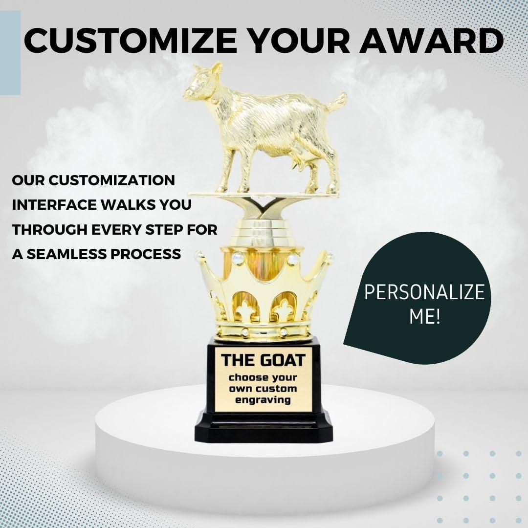 Trofeo de Cabra Personalizado Alpha Awards 21.6 cm Dorado