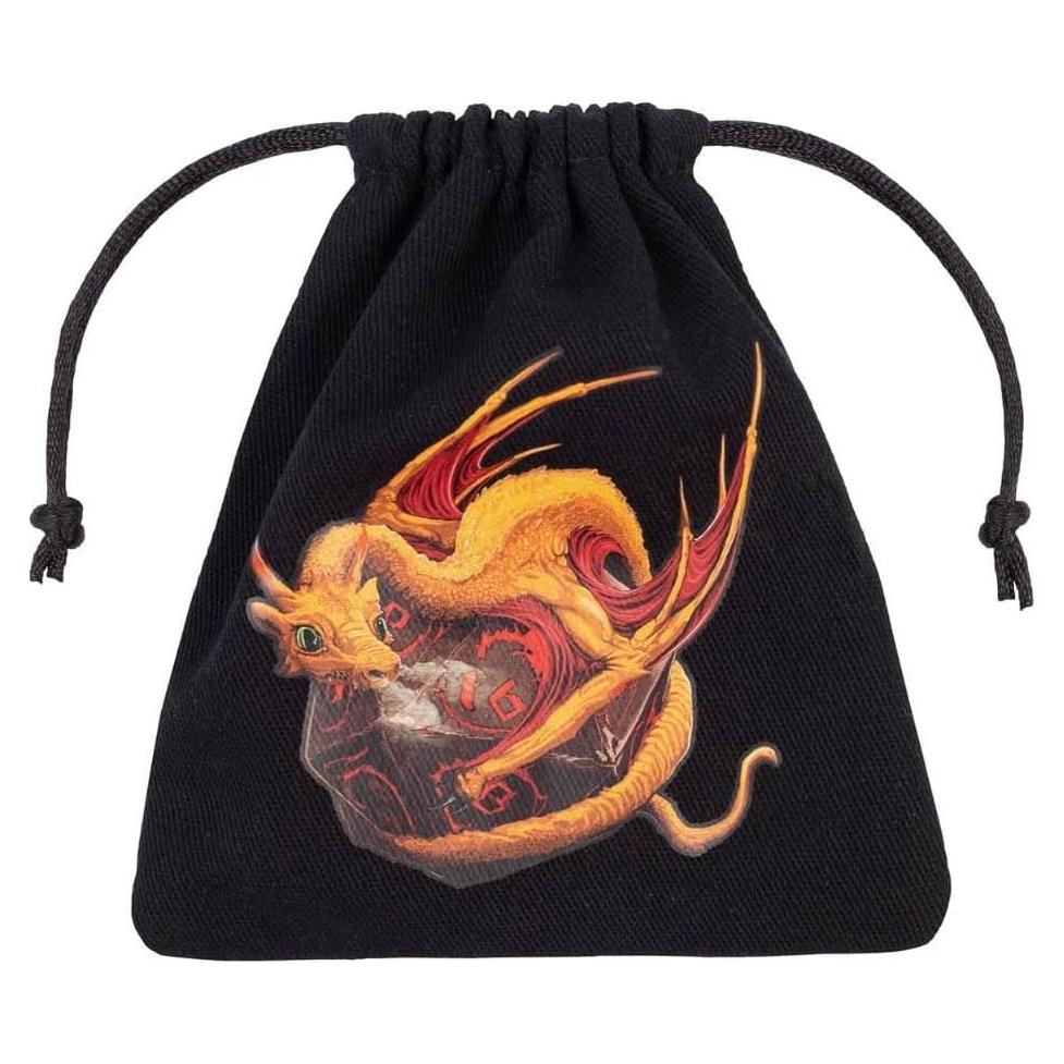Bolsa de Dados Q-Workshop Dragón Negro 25 Dados Algodón