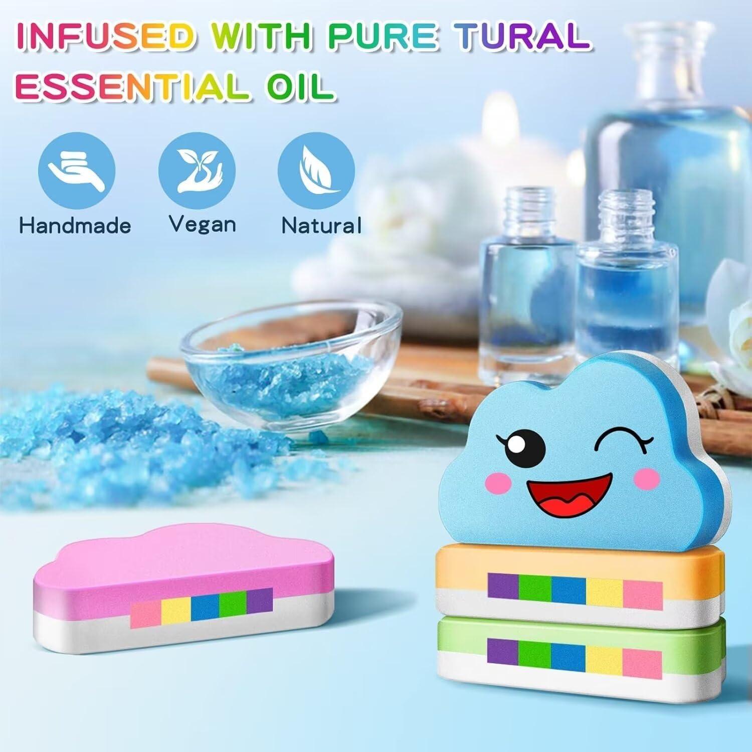 Juego de 4 Bombas de Baño Orgánicas Beauwell - Arcoíris