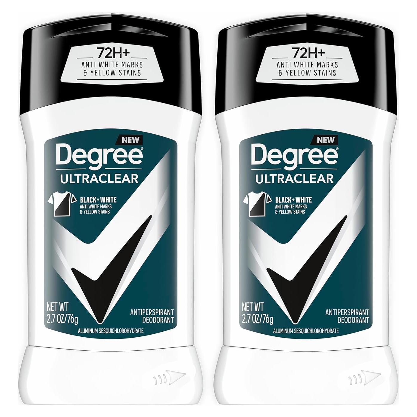 Degree Men UltraClear Antitranspirante 76.2 g x2 - Protección 72h