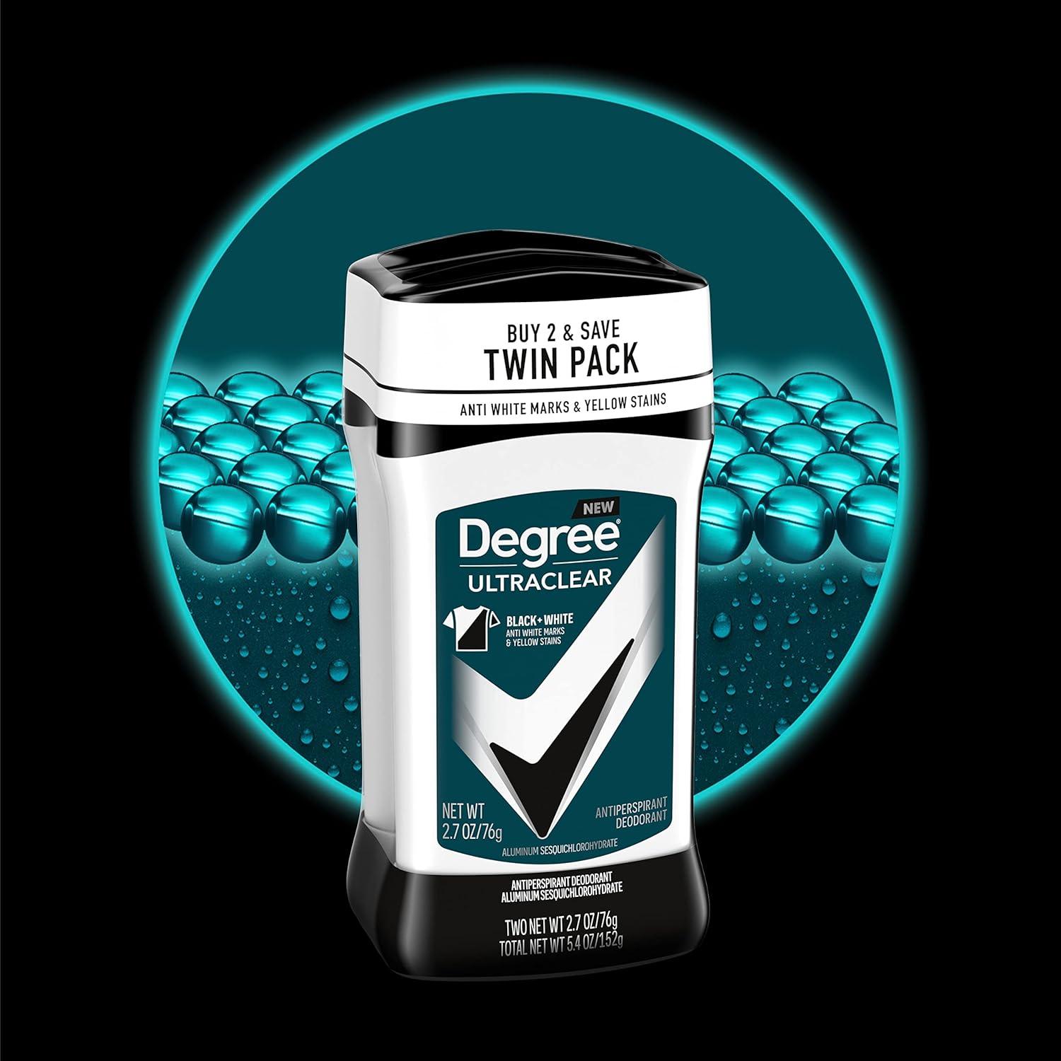 Degree Men UltraClear Antitranspirante 76.2 g x2 - Protección 72h
