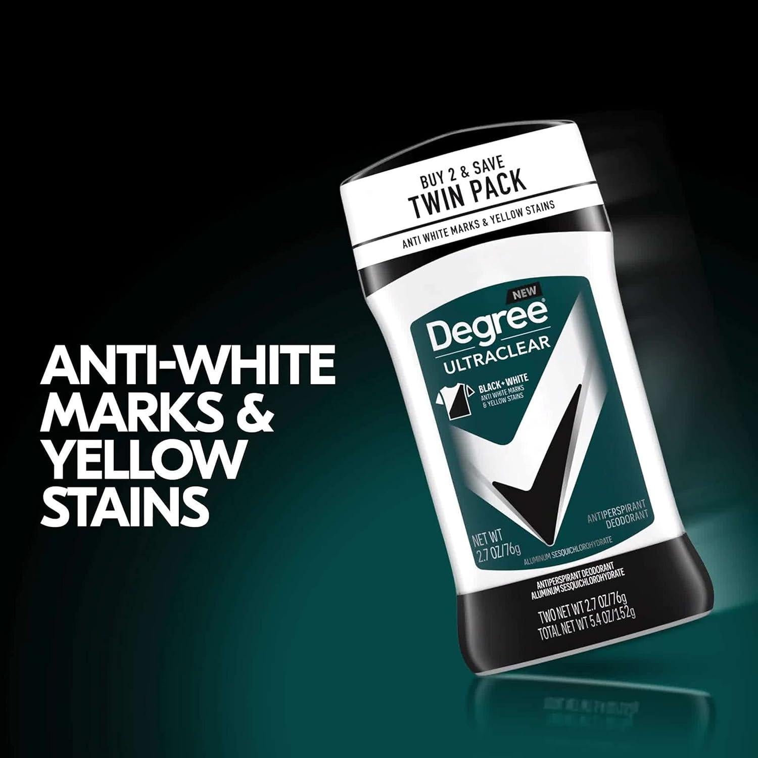 Degree Men UltraClear Antitranspirante 76.2 g x2 - Protección 72h