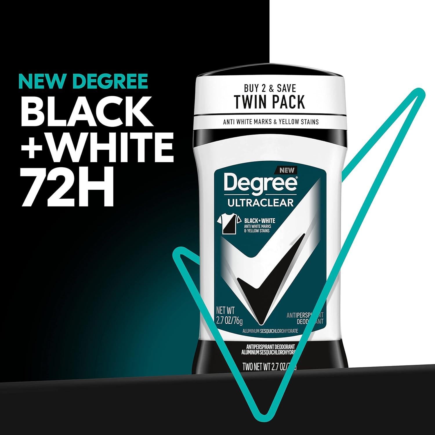 Degree Men UltraClear Antitranspirante 76.2 g x2 - Protección 72h