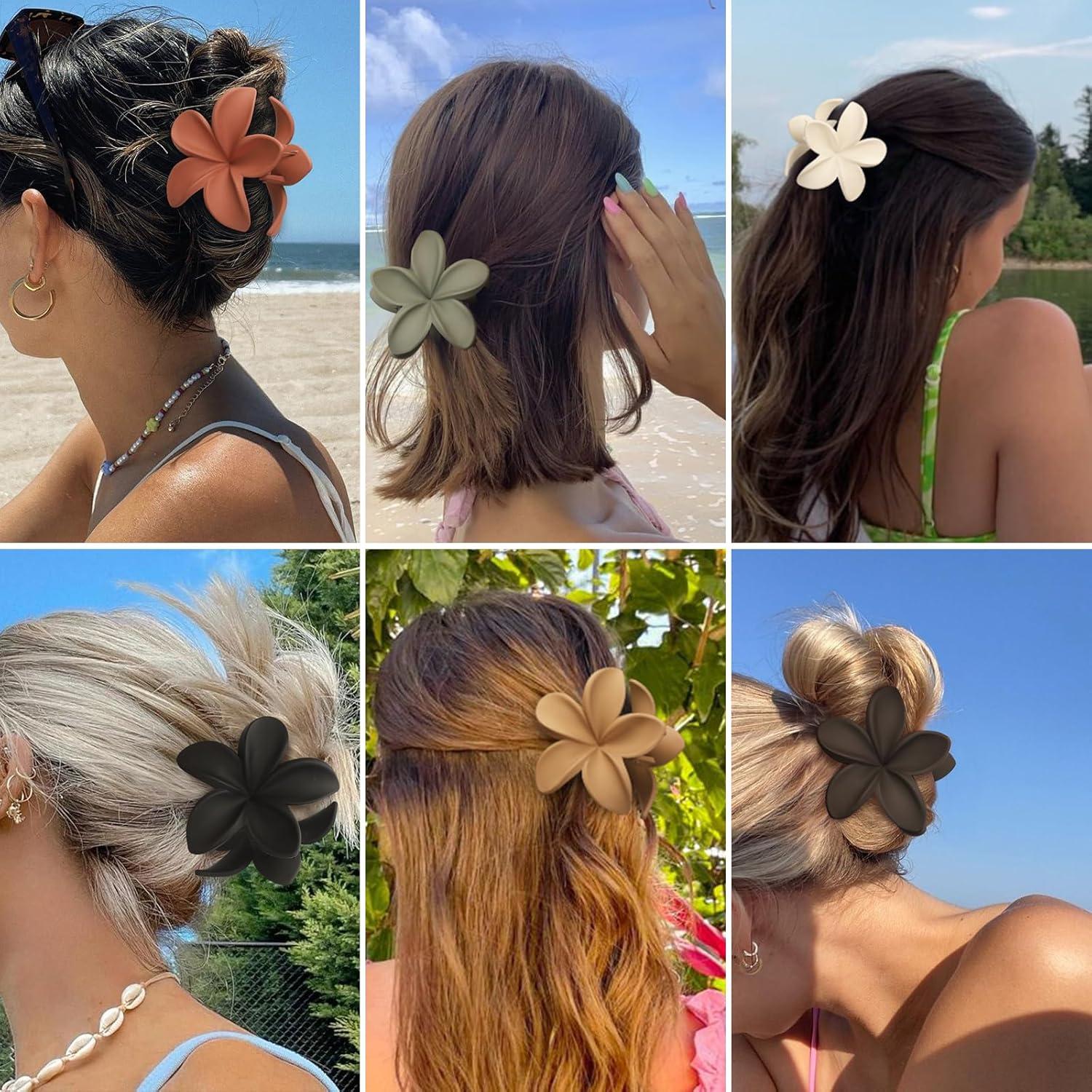 Clip para Cabello Hawaiano Sisiaipu - 6 Pcs Grandes 8.4 cm