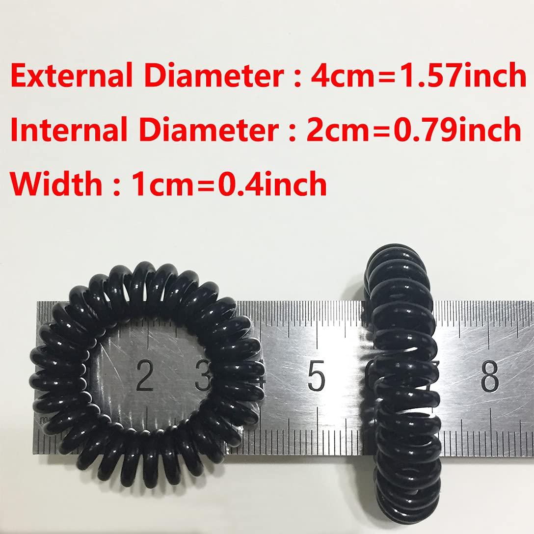 Coletas de Cabello RN BEAUTY, 27 Piezas Espirales Negras