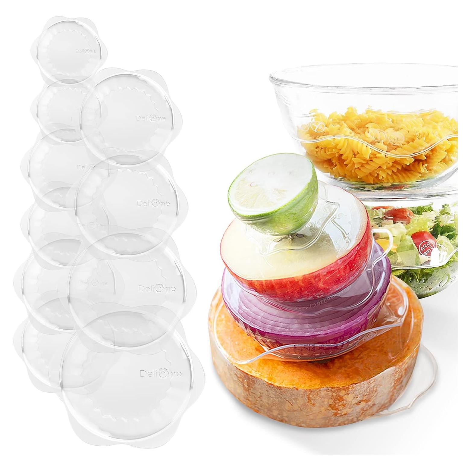 Tapa de Silicona DeliOne 10 Piezas para Alimentos - Apta Microondas