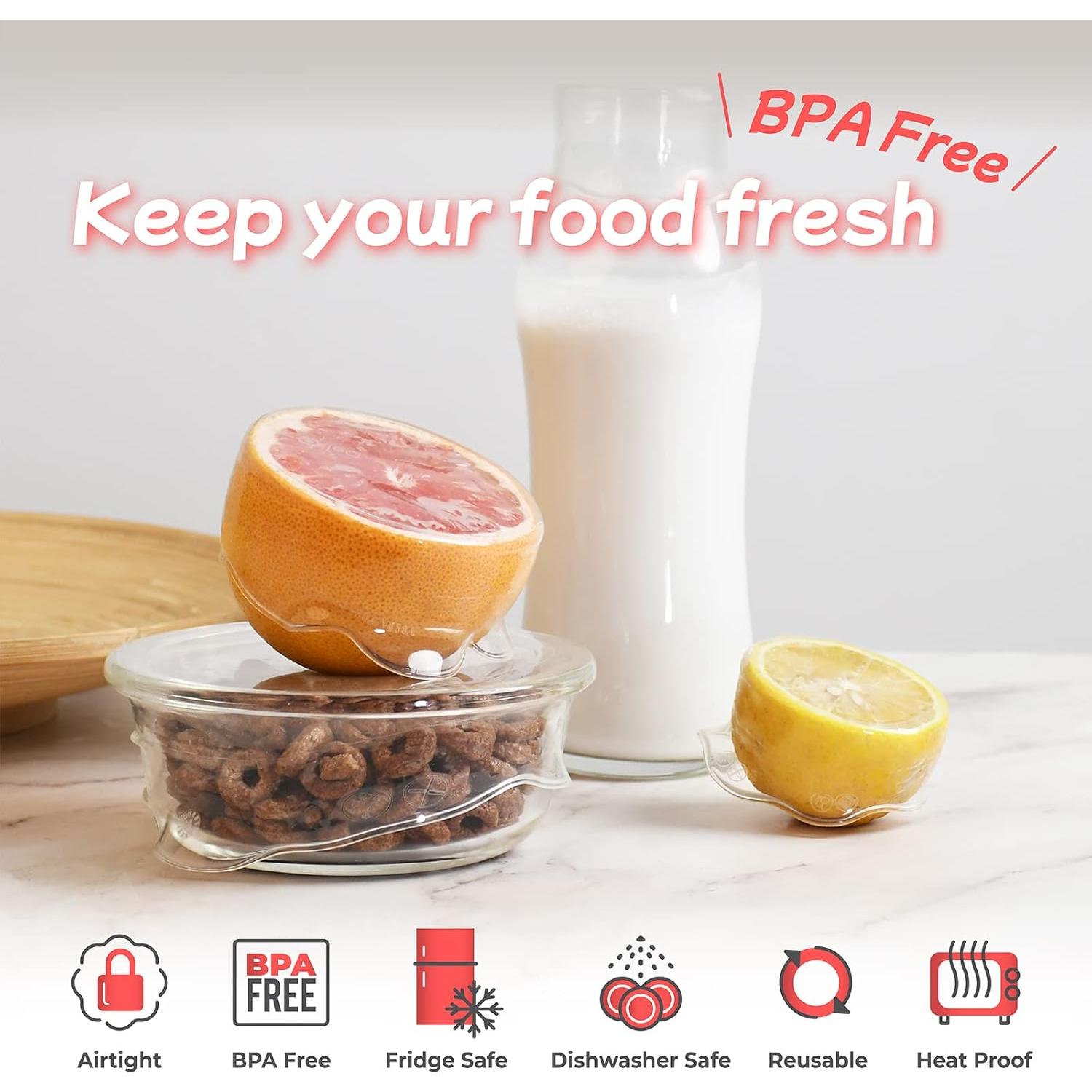 Tapa de Silicona DeliOne 10 Piezas para Alimentos - Apta Microondas