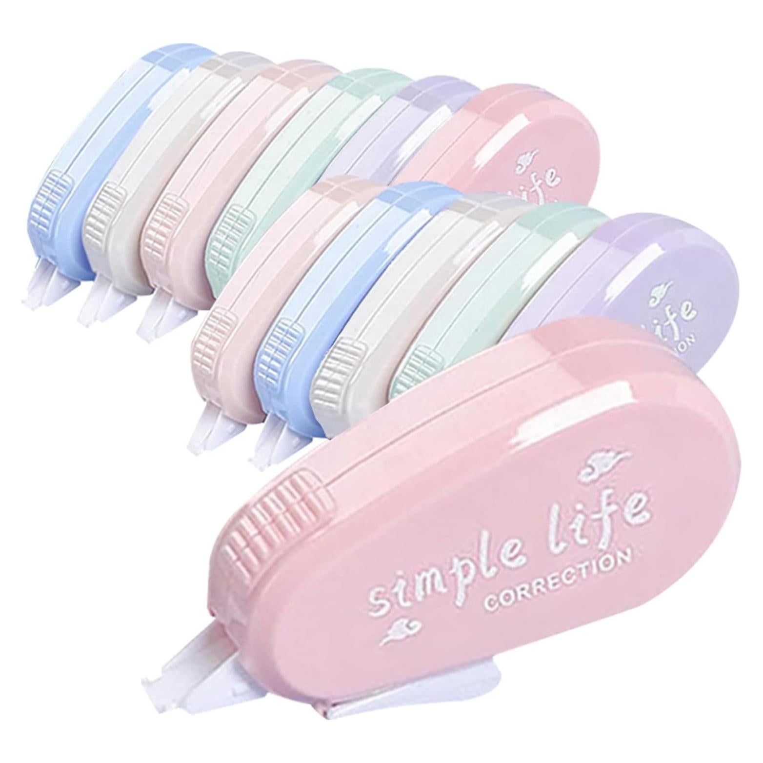 Paquete de 12 Cintas Correctoras GINCEVHY Multicolor 0.51 cm