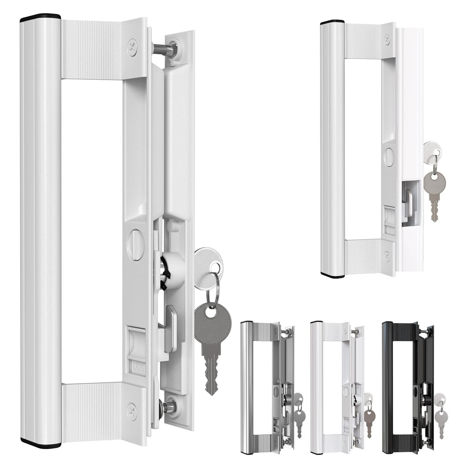 Juego de Manijas de Puerta Deslizante T-HAKEN Aluminio Blanco