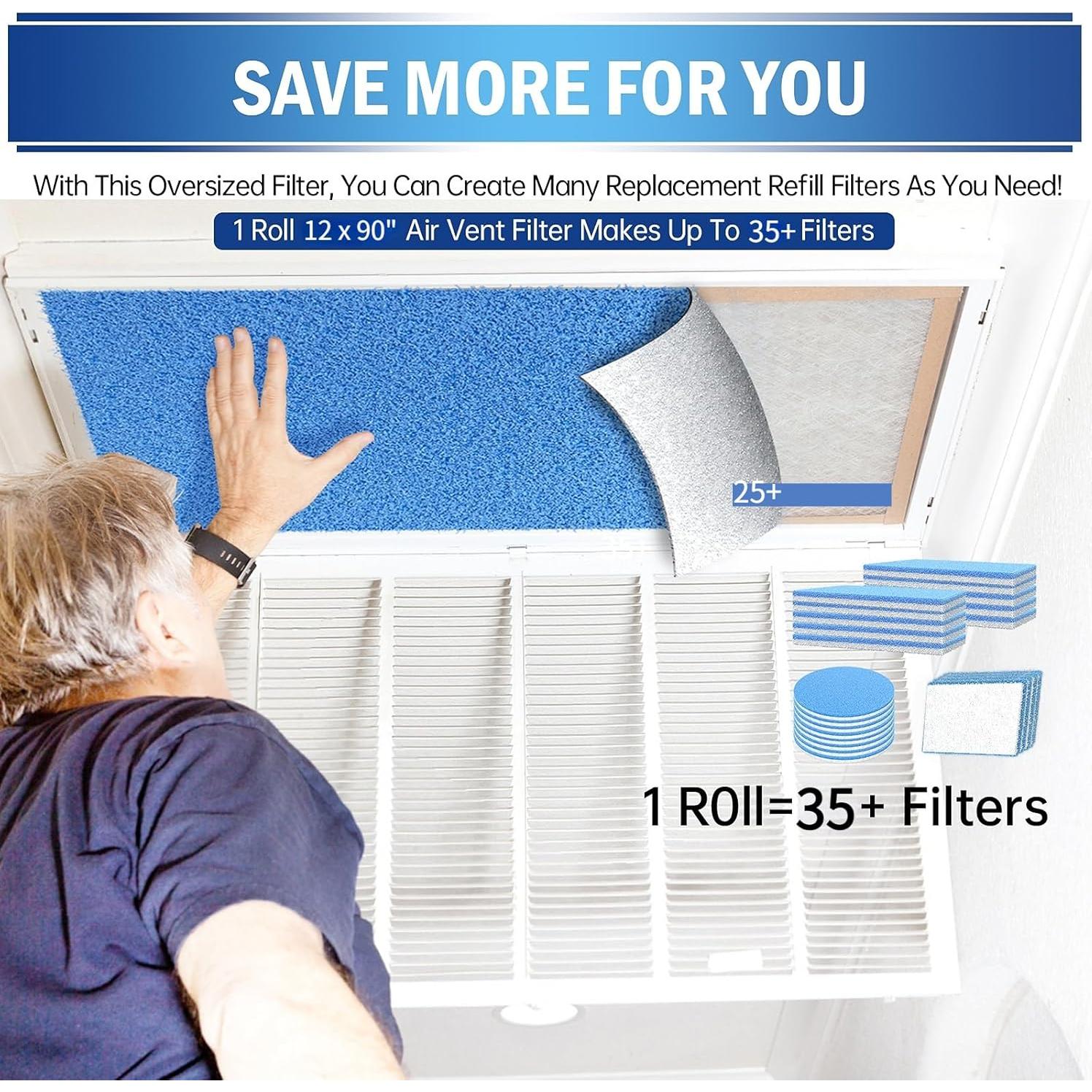 Filtros de Ventilación UBeesize 30.48x228.6 cm MERV 8