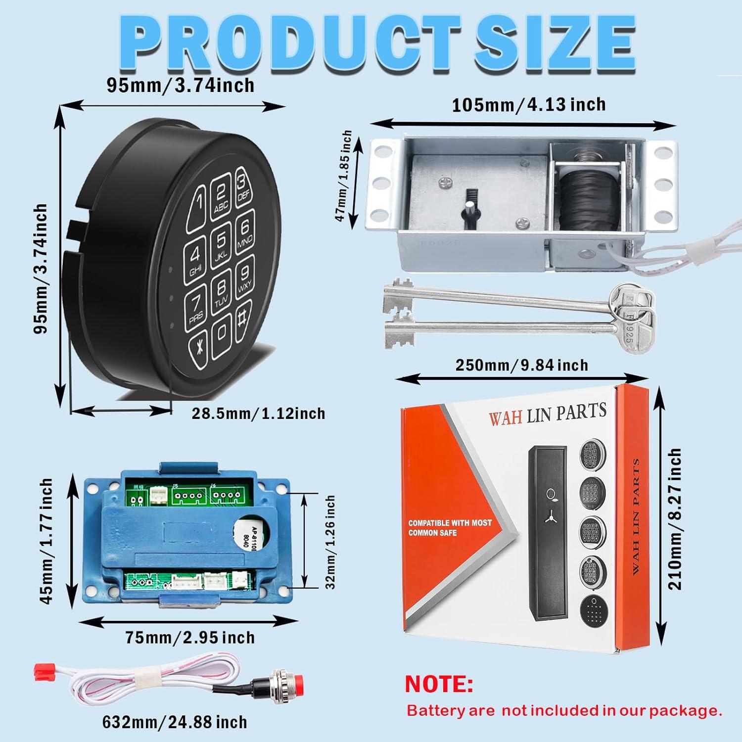 Cerradura Electrónica de Caja Fuerte WAH LIN con Teclado Negro