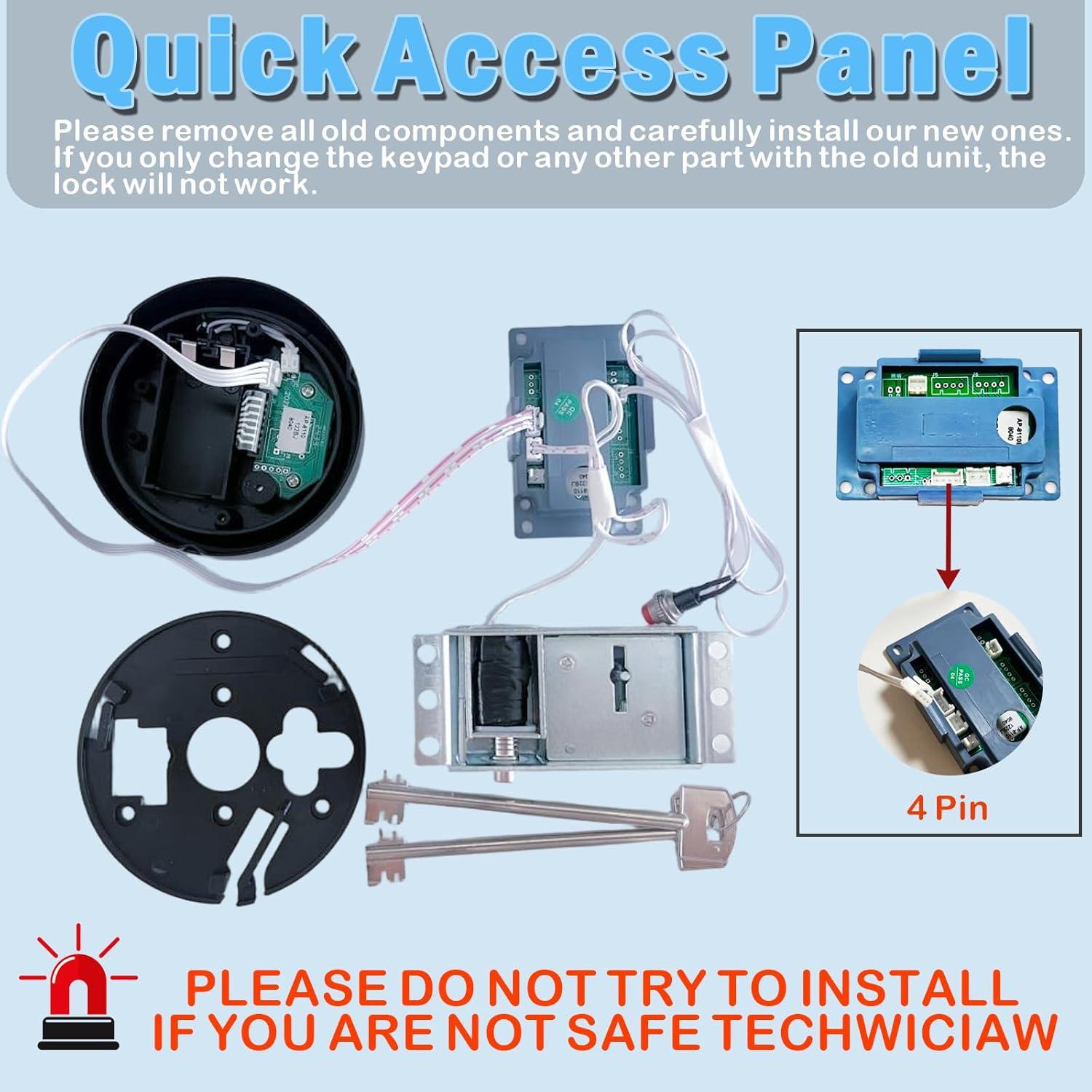 Cerradura Electrónica de Caja Fuerte WAH LIN con Teclado Negro