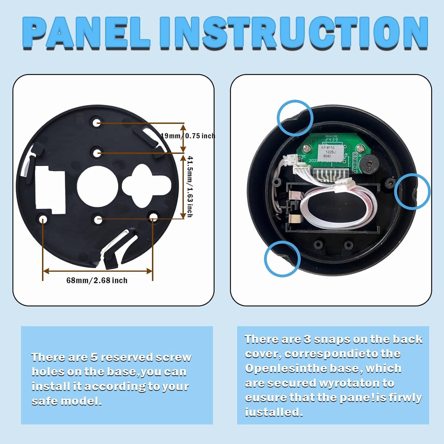 Cerradura Electrónica de Caja Fuerte WAH LIN con Teclado Negro