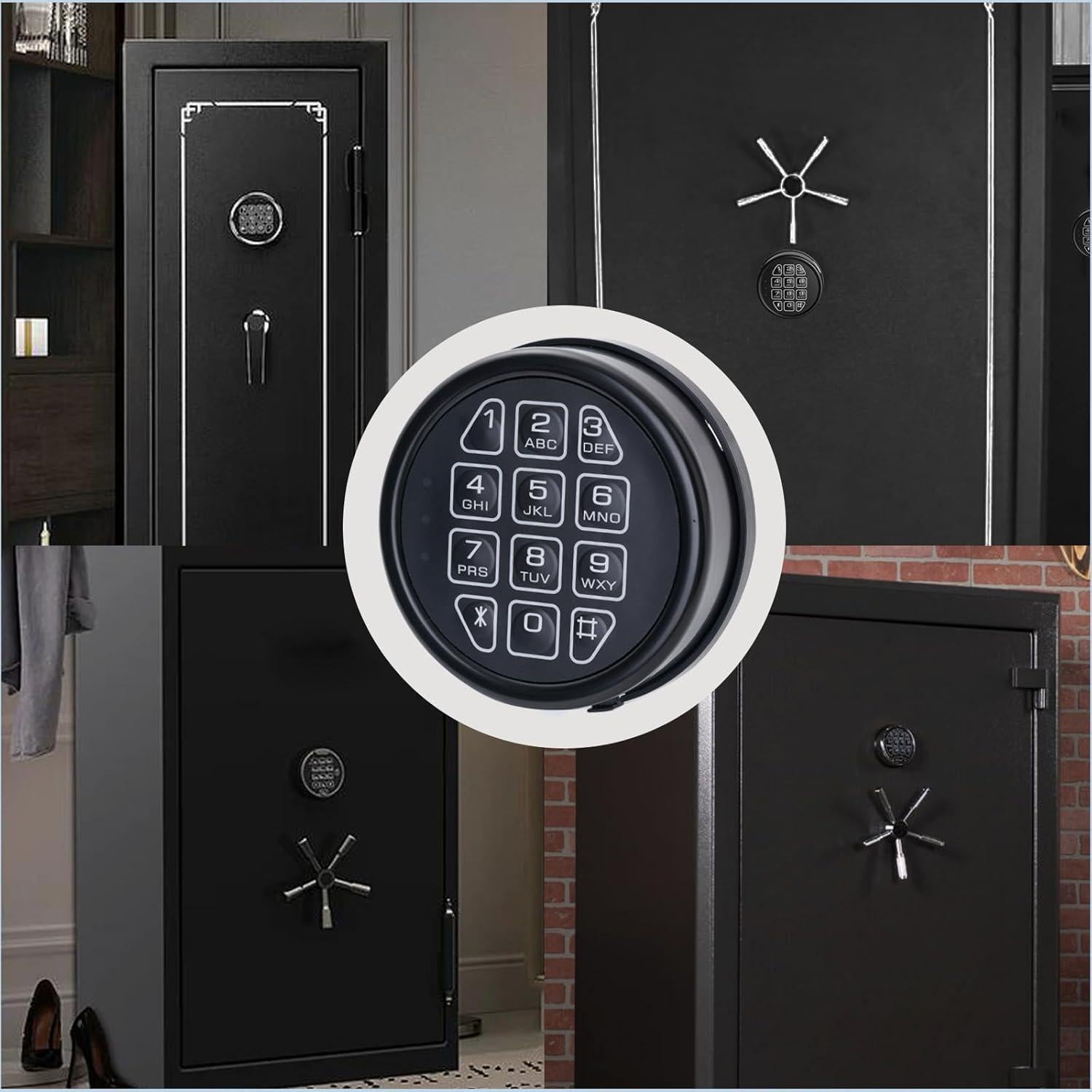 Cerradura Electrónica de Caja Fuerte WAH LIN con Teclado Negro