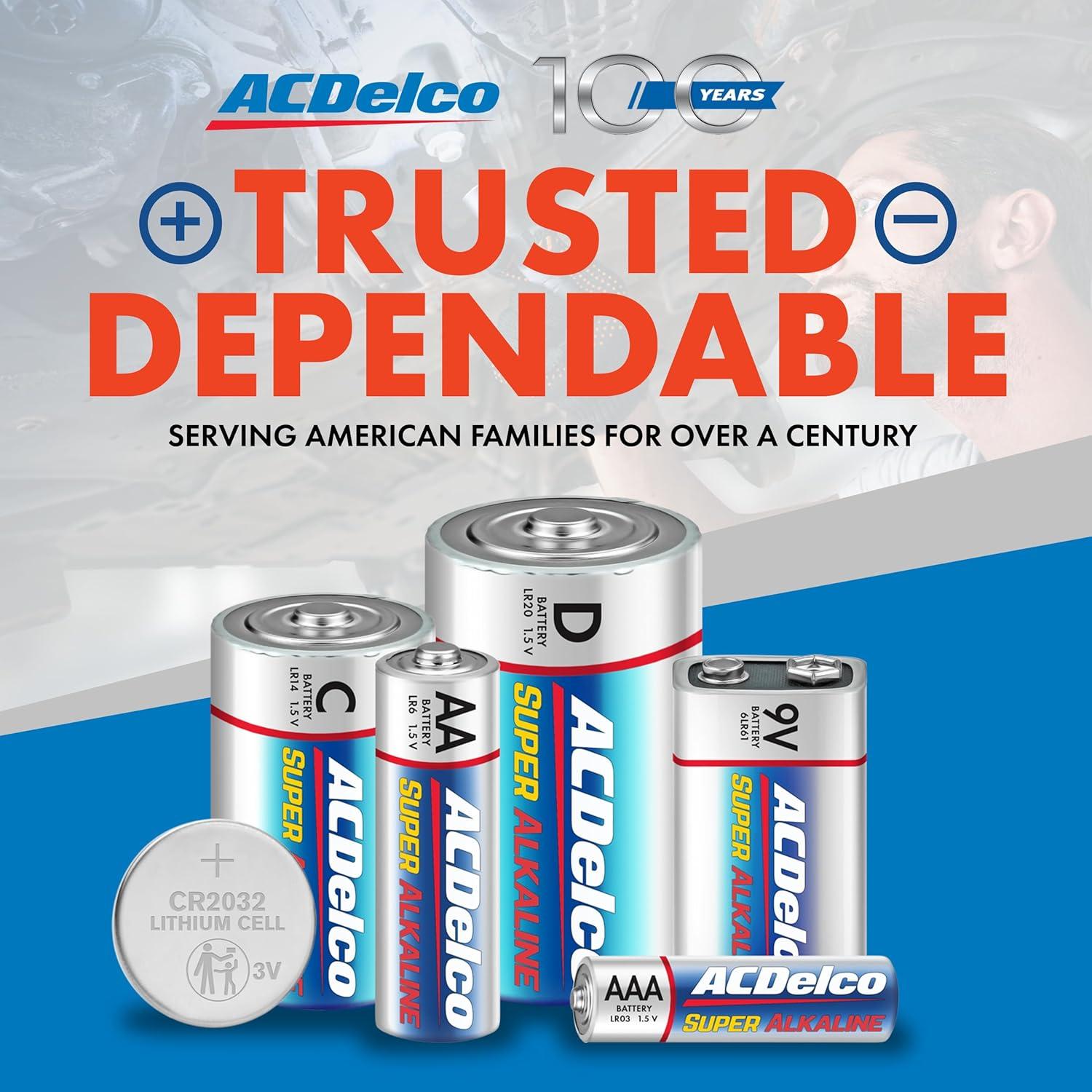 Baterías ACDelco Alcalinas 9V 4 Unidades - Vida Útil 7 Años