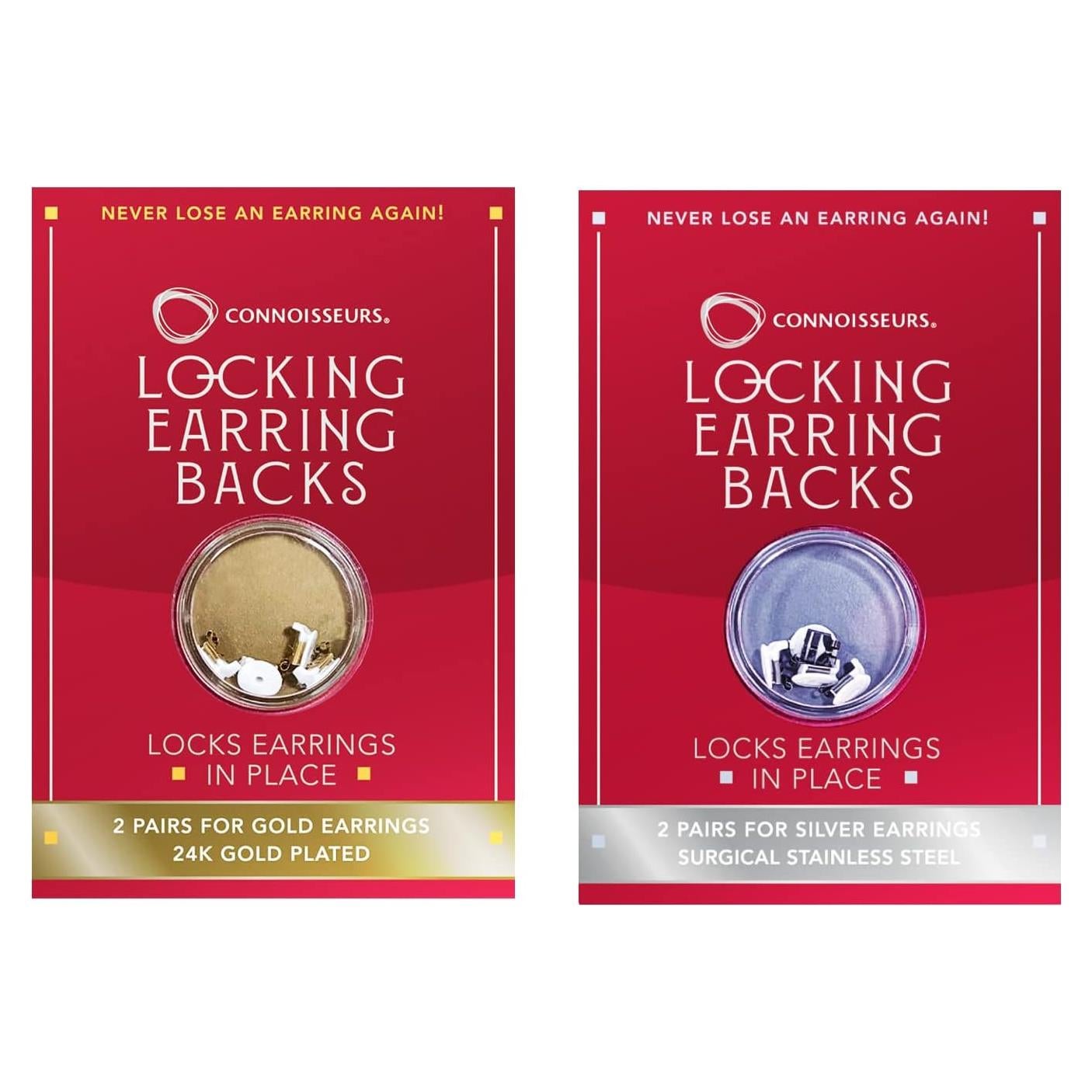 Sujetadores Hipoalergénicos para Pendientes Connoisseurs - Paquete de Oro y Plata