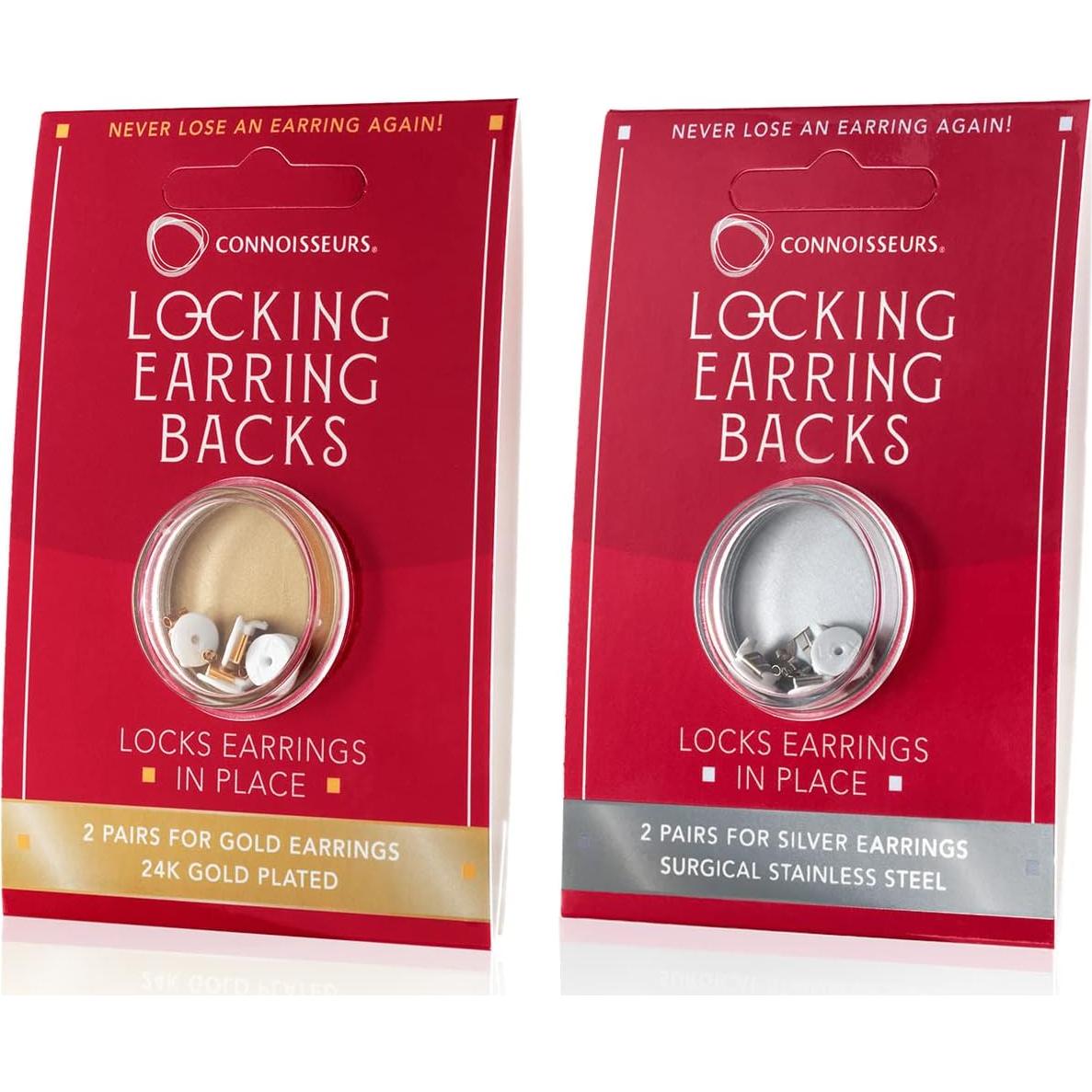 Sujetadores Hipoalergénicos para Pendientes Connoisseurs - Paquete de Oro y Plata
