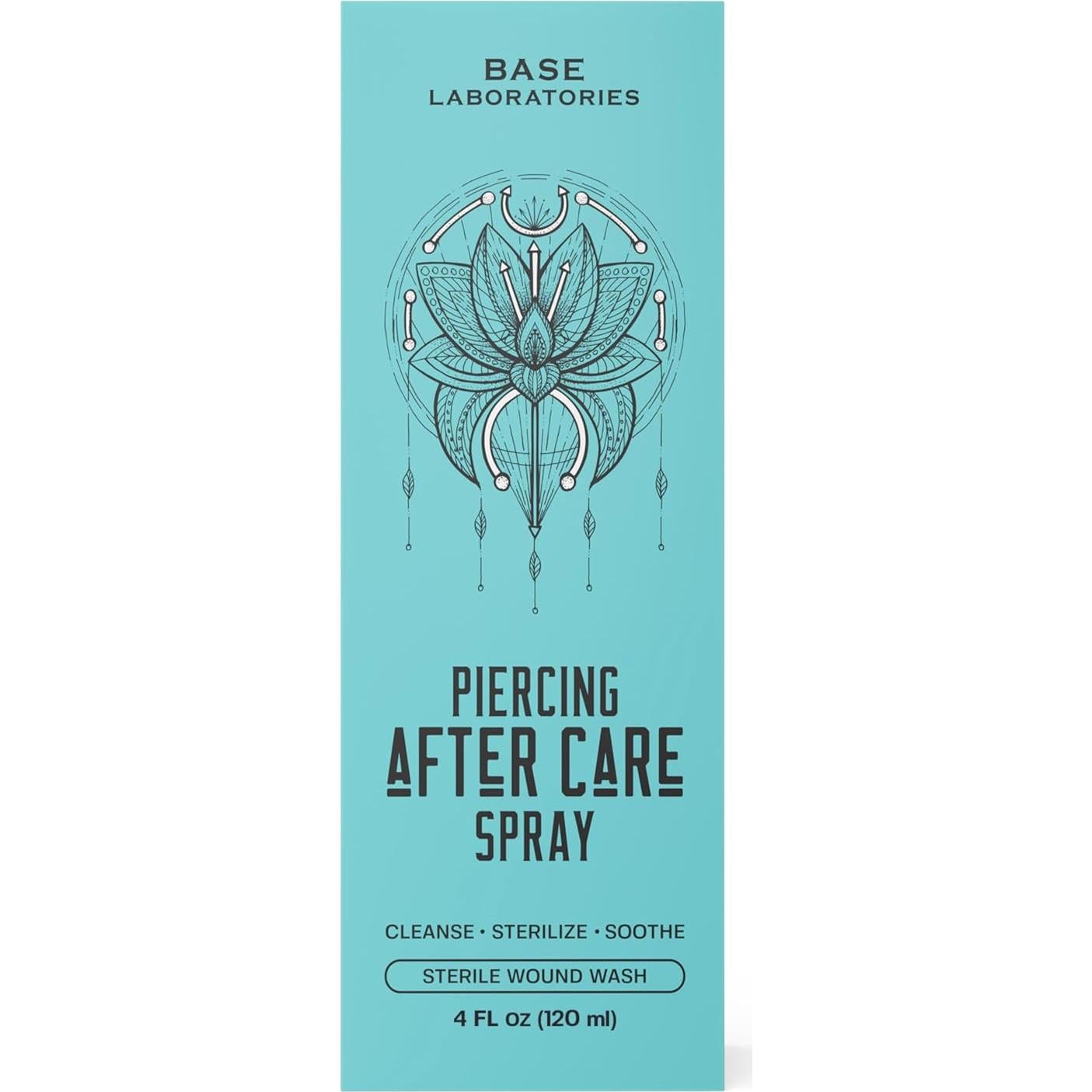 Spray Salino Post-Piercing Base Laboratories 118ml - Cuidado y Limpieza