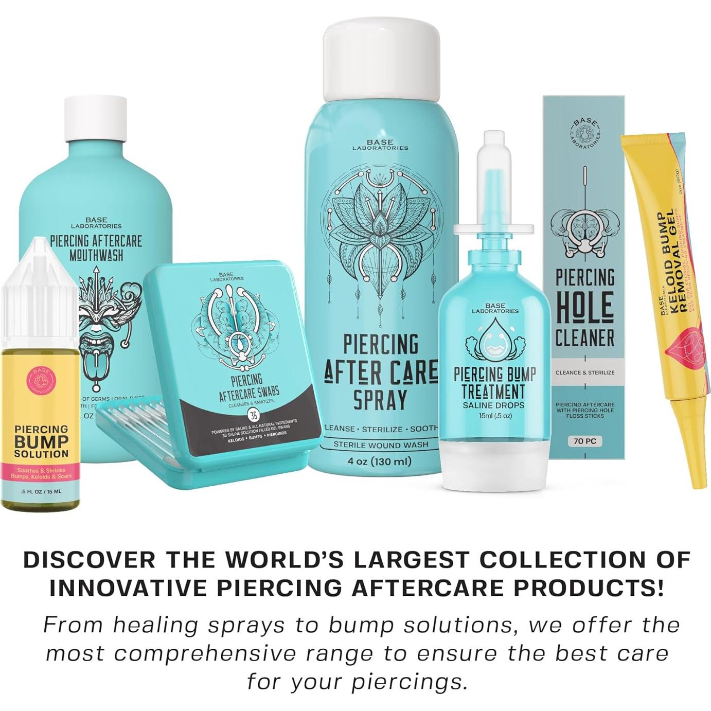 Spray Salino Post-Piercing Base Laboratories 118ml - Cuidado y Limpieza