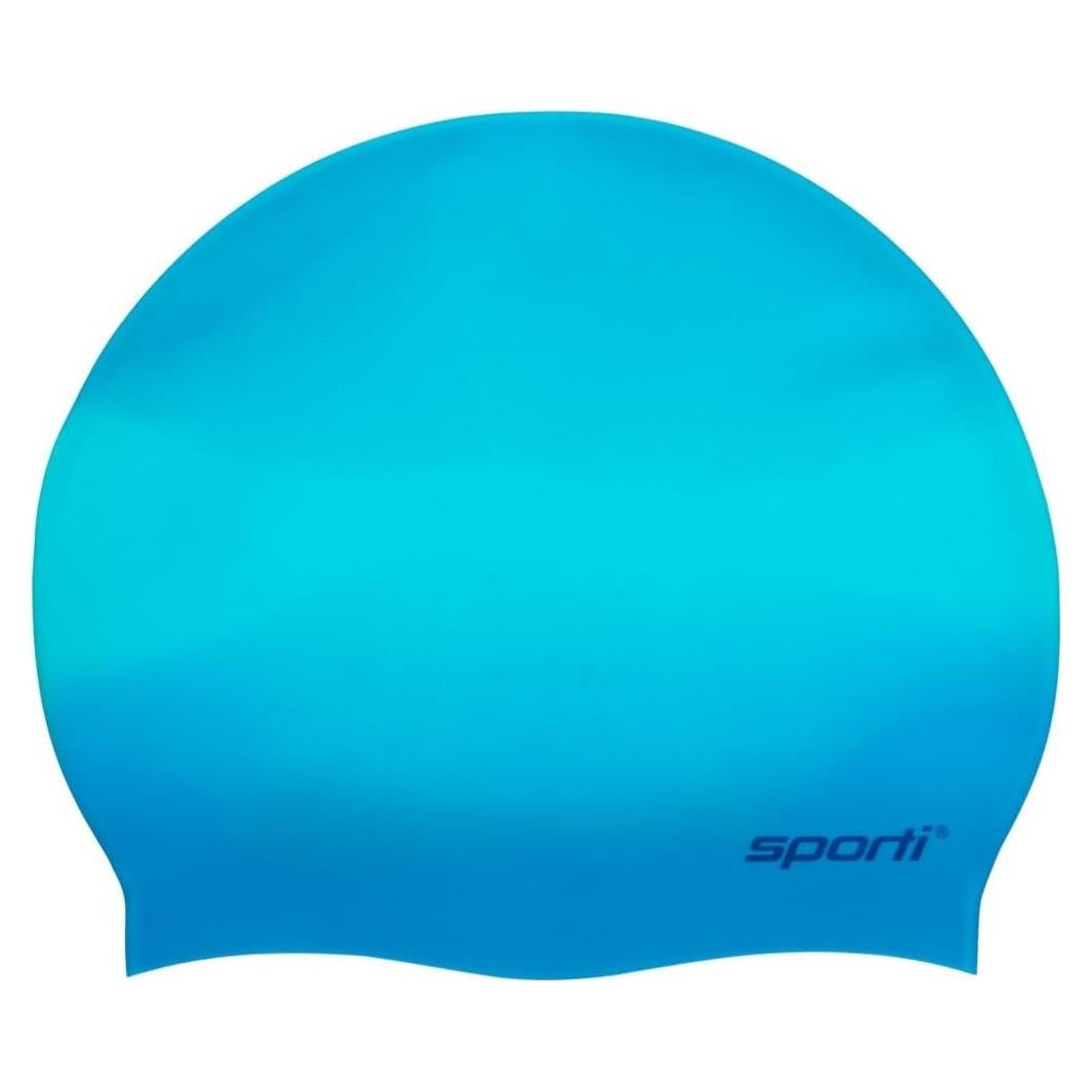 Gorro de natación de silicona Sporti unisex Aqua/Multi 19.37cm