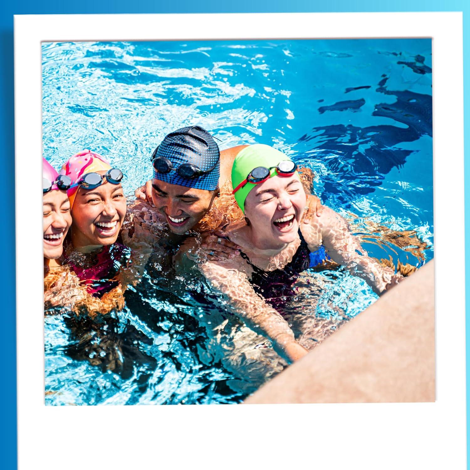 Gorro de natación de silicona Sporti unisex Aqua/Multi 19.37cm