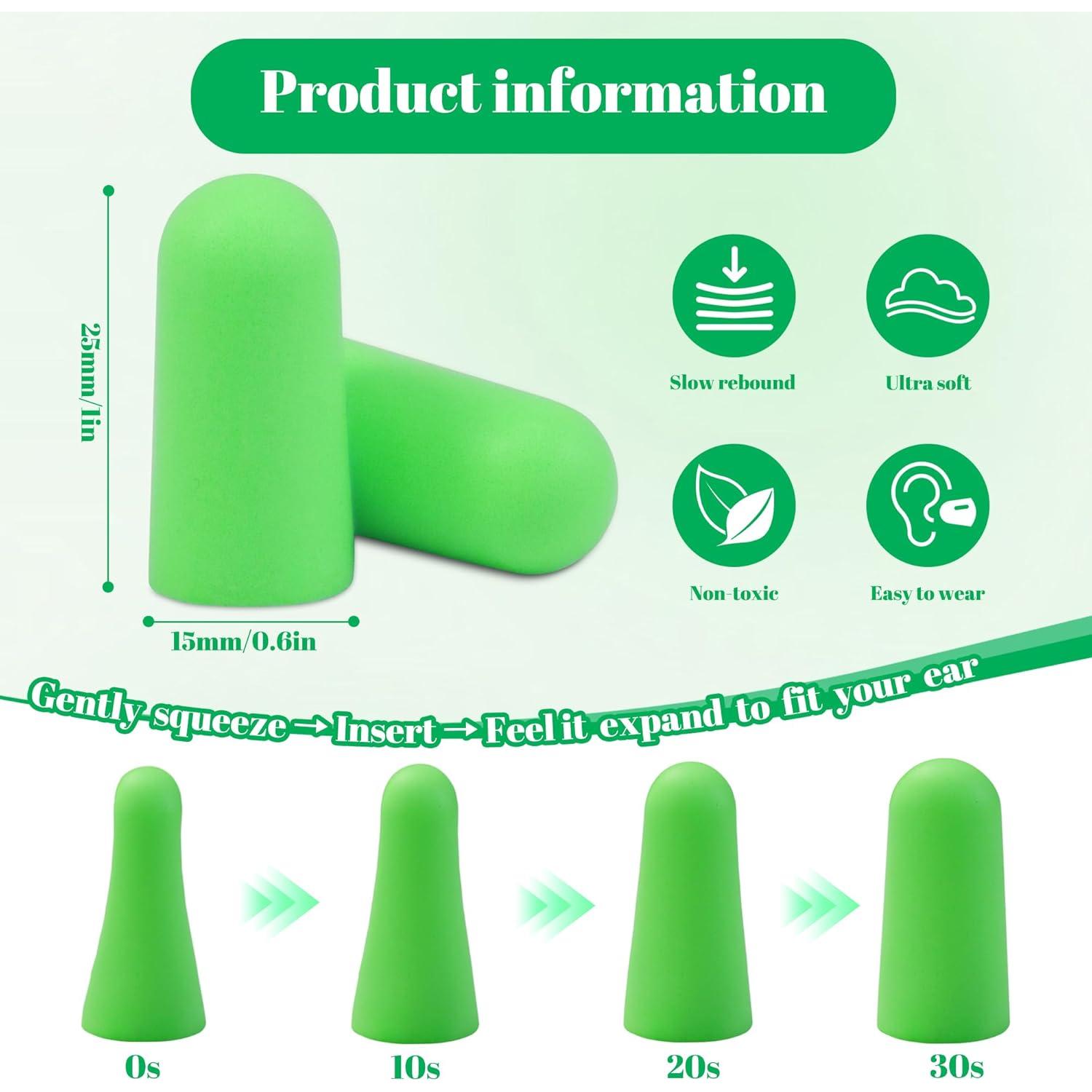 Tapones de espuma Calmi 12 pares 33dB para dormir y viajar