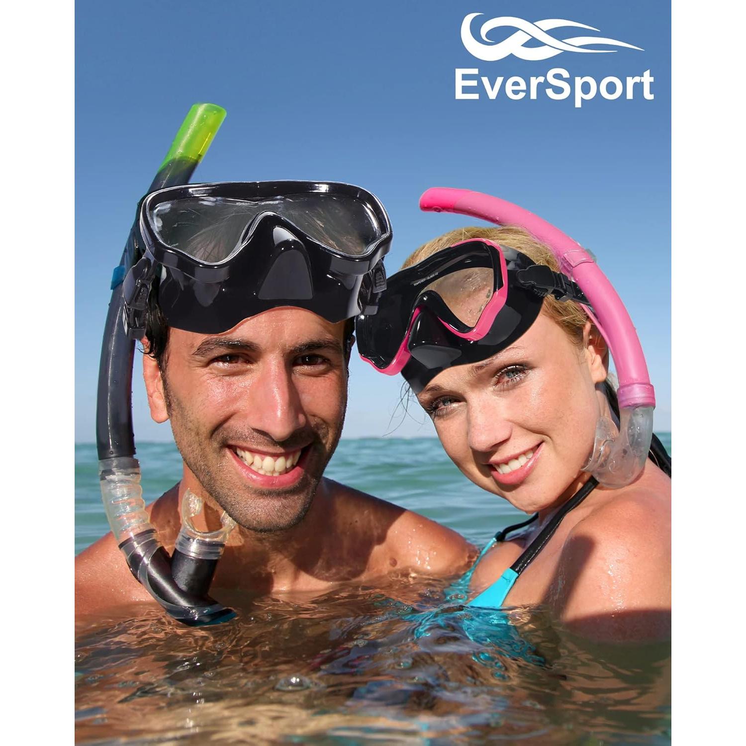 Gafas de Natación EverSport Adultos con Cubierta Nasal - Vista Amplia