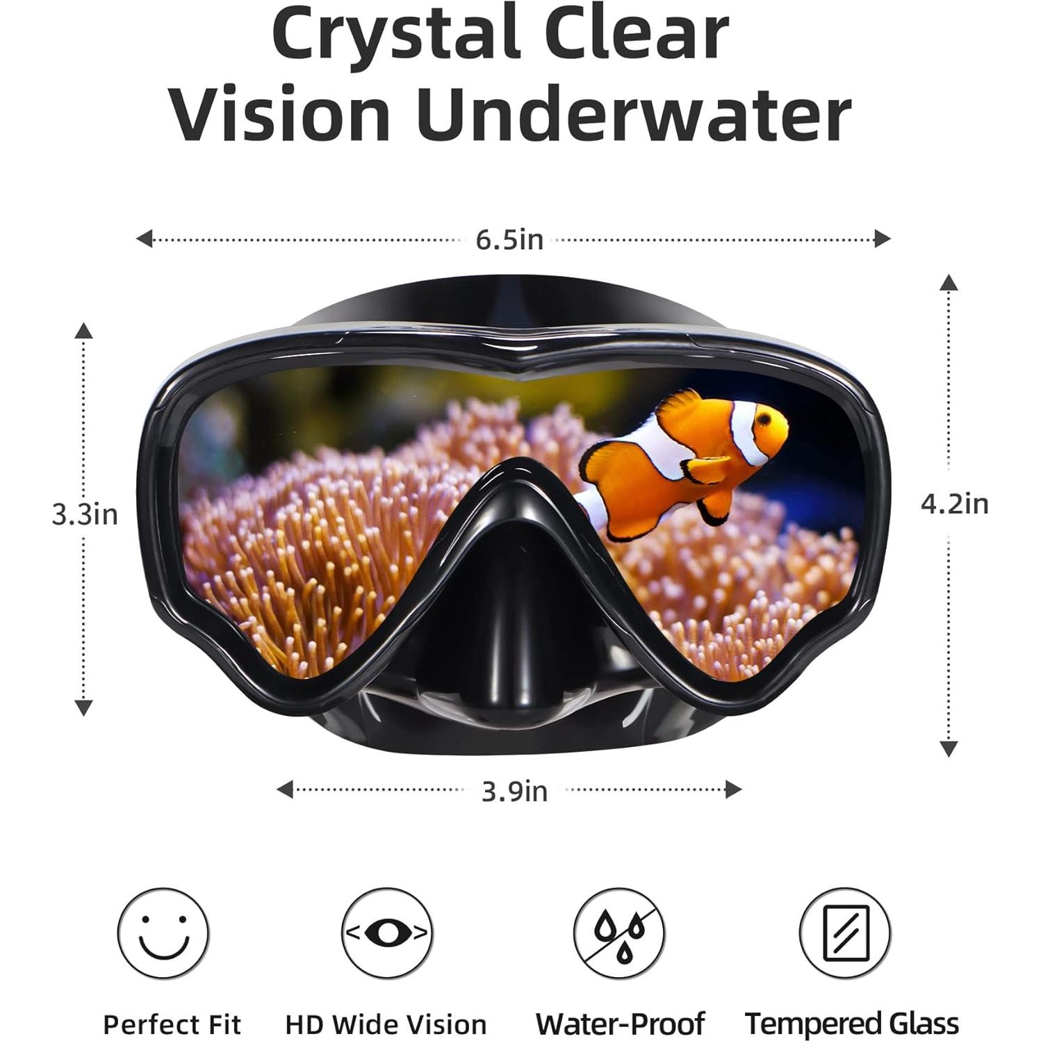 Gafas de Natación EverSport Adultos con Cubierta Nasal - Vista Amplia