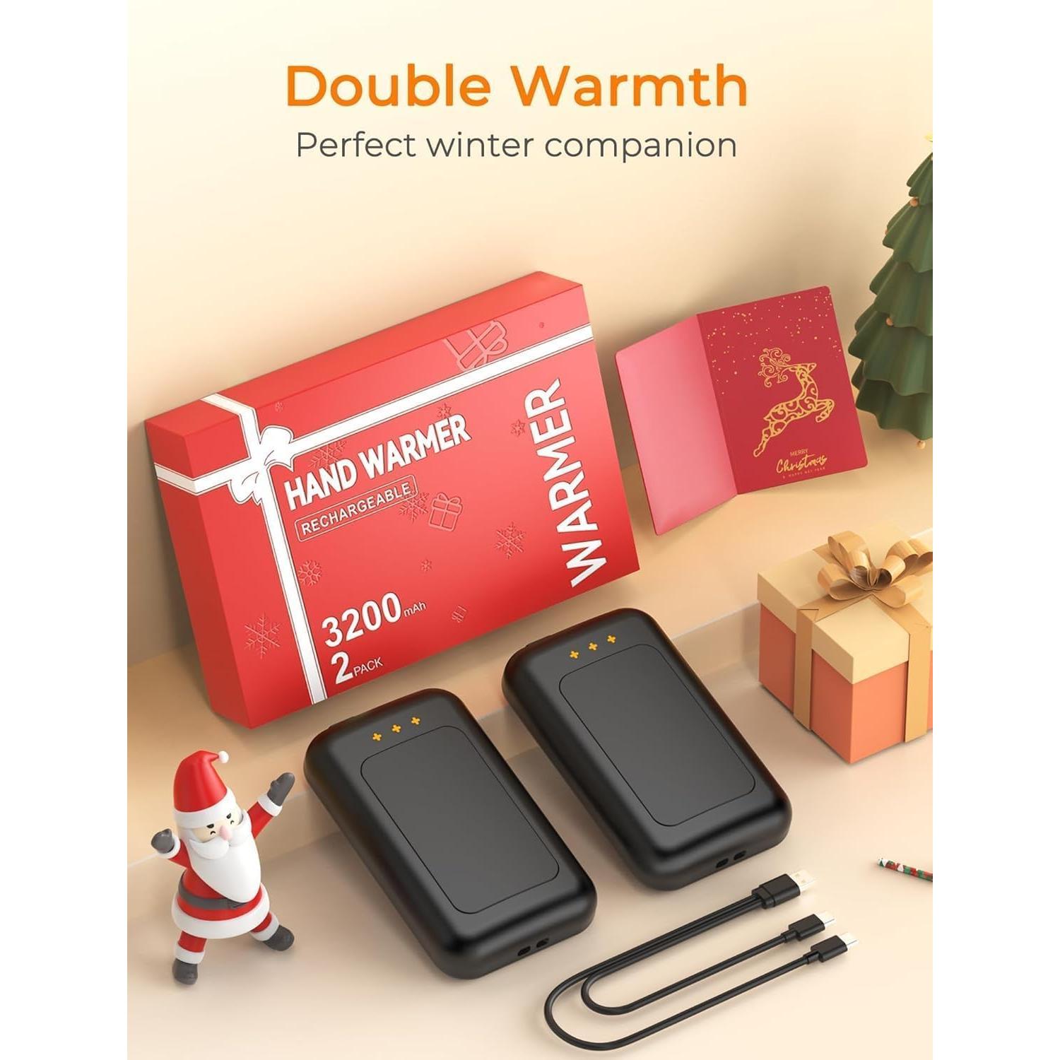 Calentadores de Manos Eléctricos Recargables Jerritte 2 Pack Pro