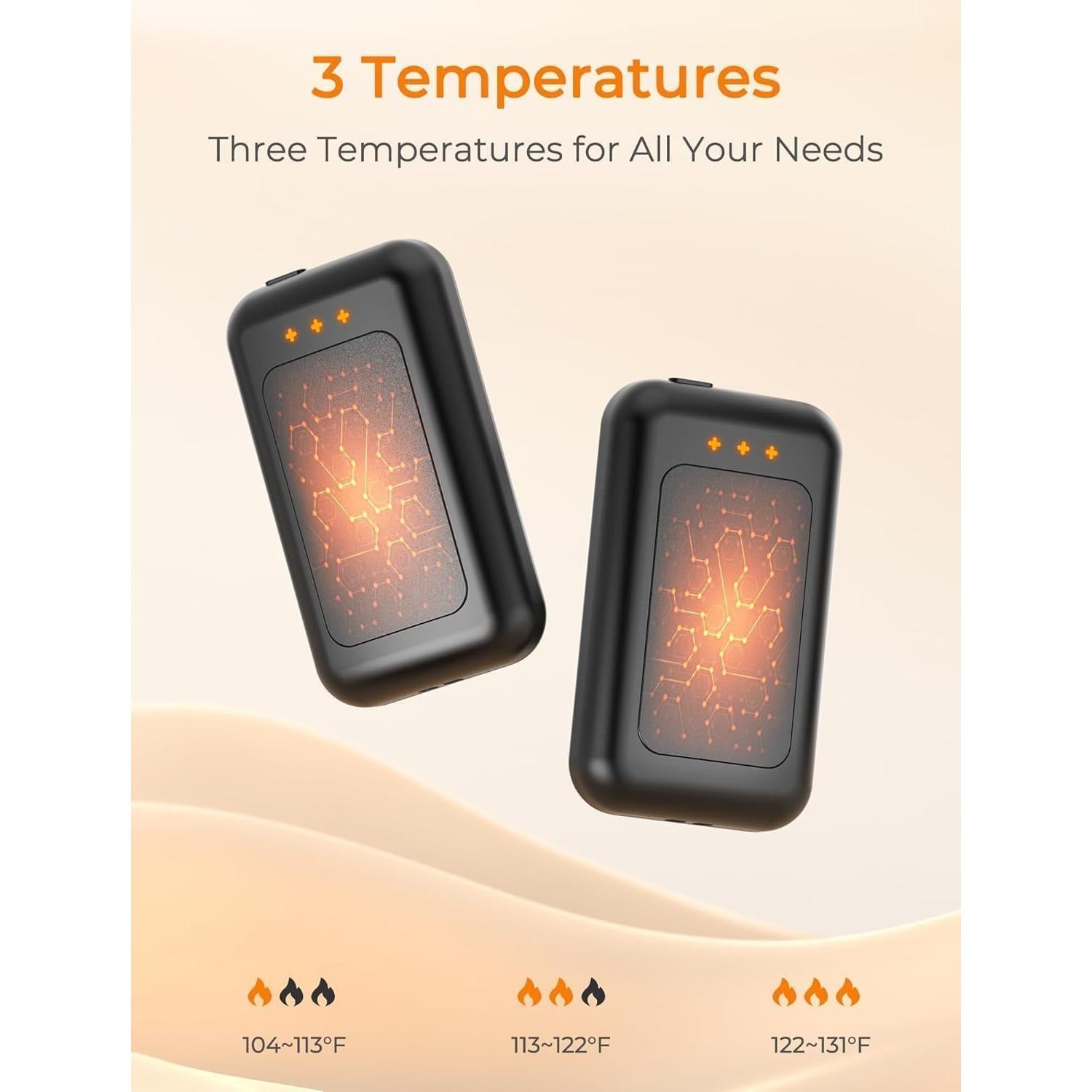 Calentadores de Manos Eléctricos Recargables Jerritte 2 Pack Pro