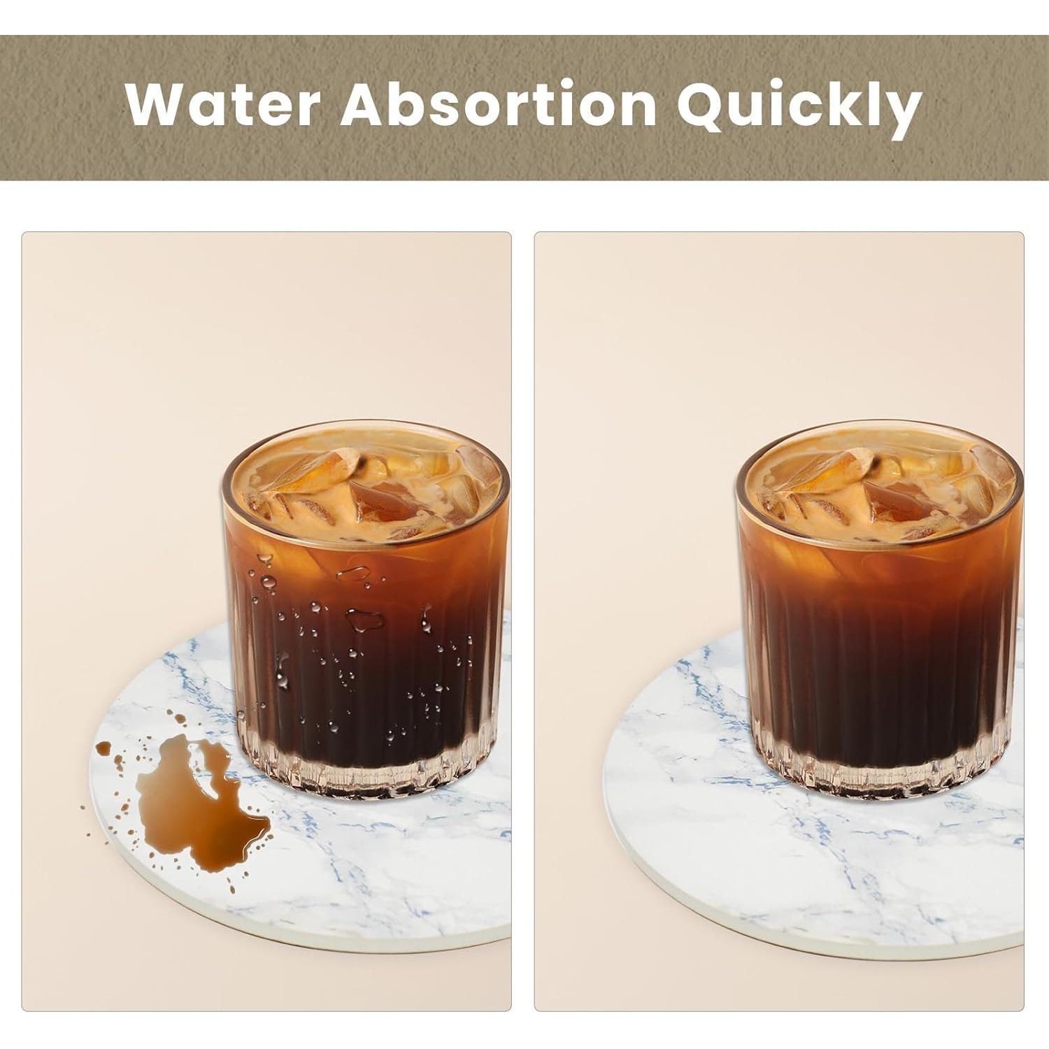 Set de 3 Trivetes de Cerámica WDZZHOT 20 cm Mármol Azul