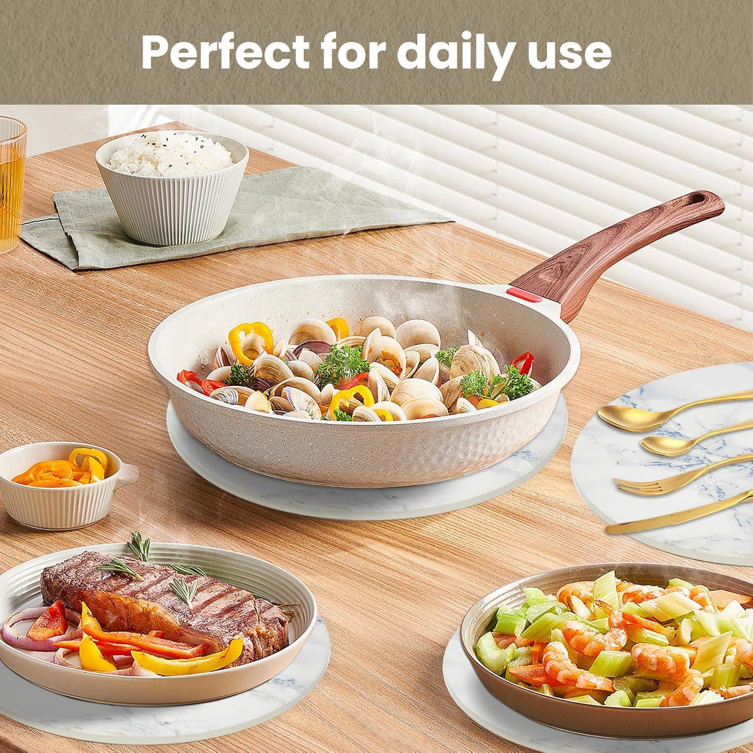 Set de 3 Trivetes de Cerámica WDZZHOT 20 cm Mármol Azul