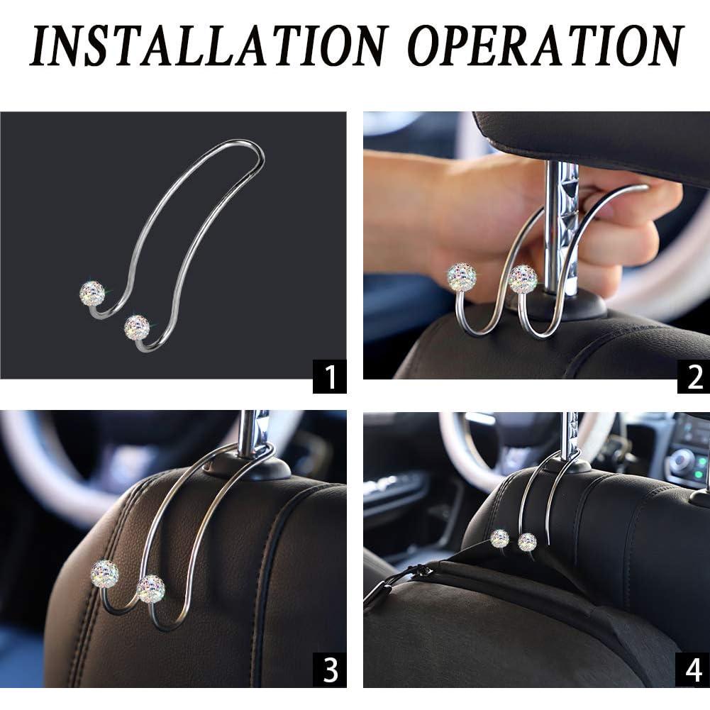 Ganchos de Cabecera SAVORI para Auto - 2 Piezas Brillantes