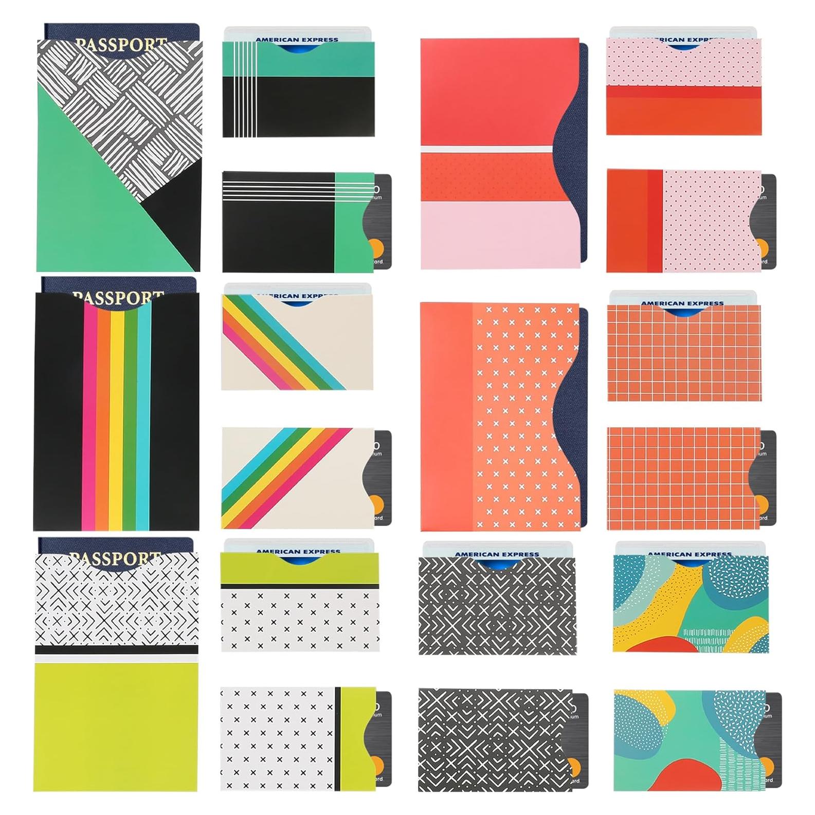 Fundas Bloqueadoras RFID LotFancy - 14 Tarjetas + 5 Pasaportes