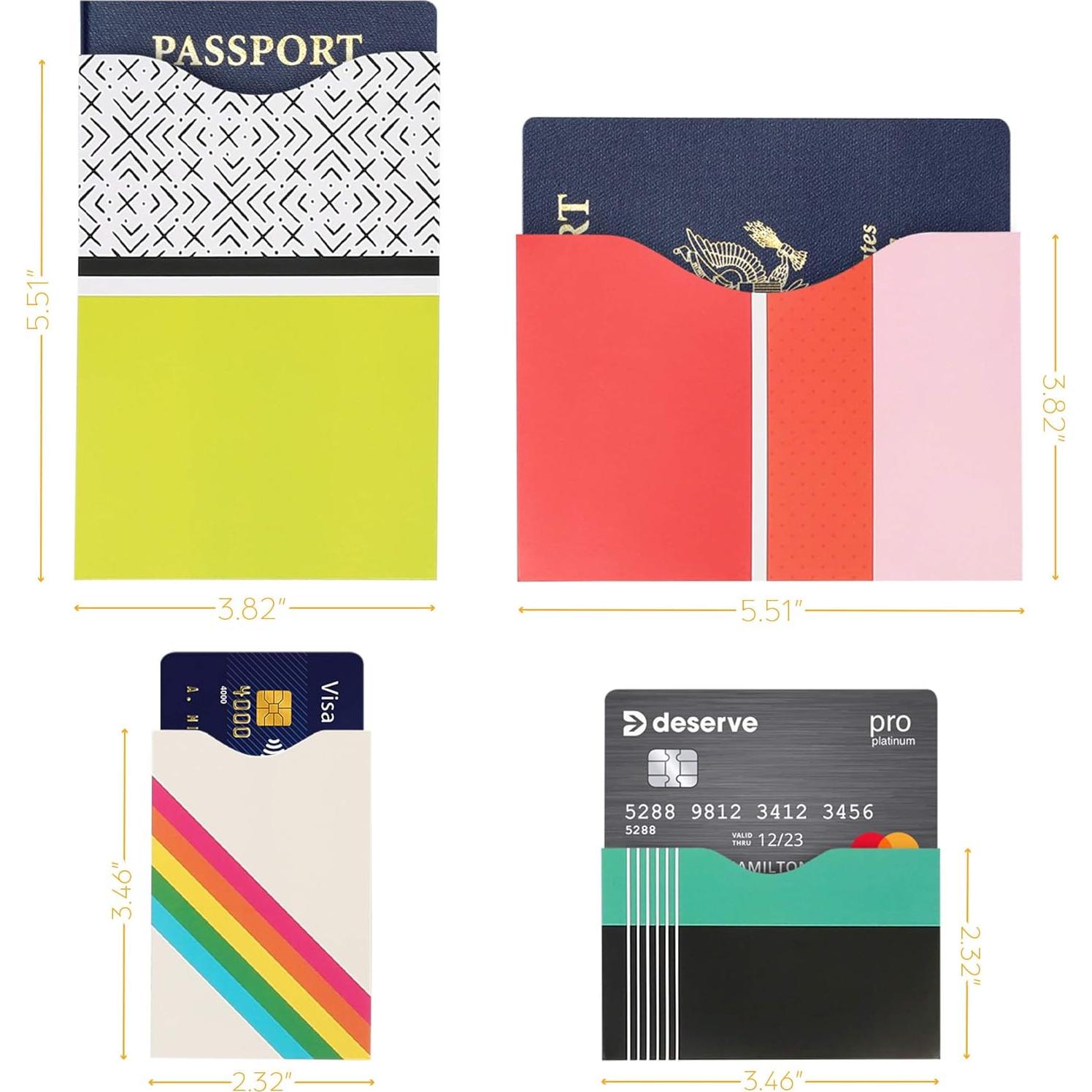 Fundas Bloqueadoras RFID LotFancy - 14 Tarjetas + 5 Pasaportes