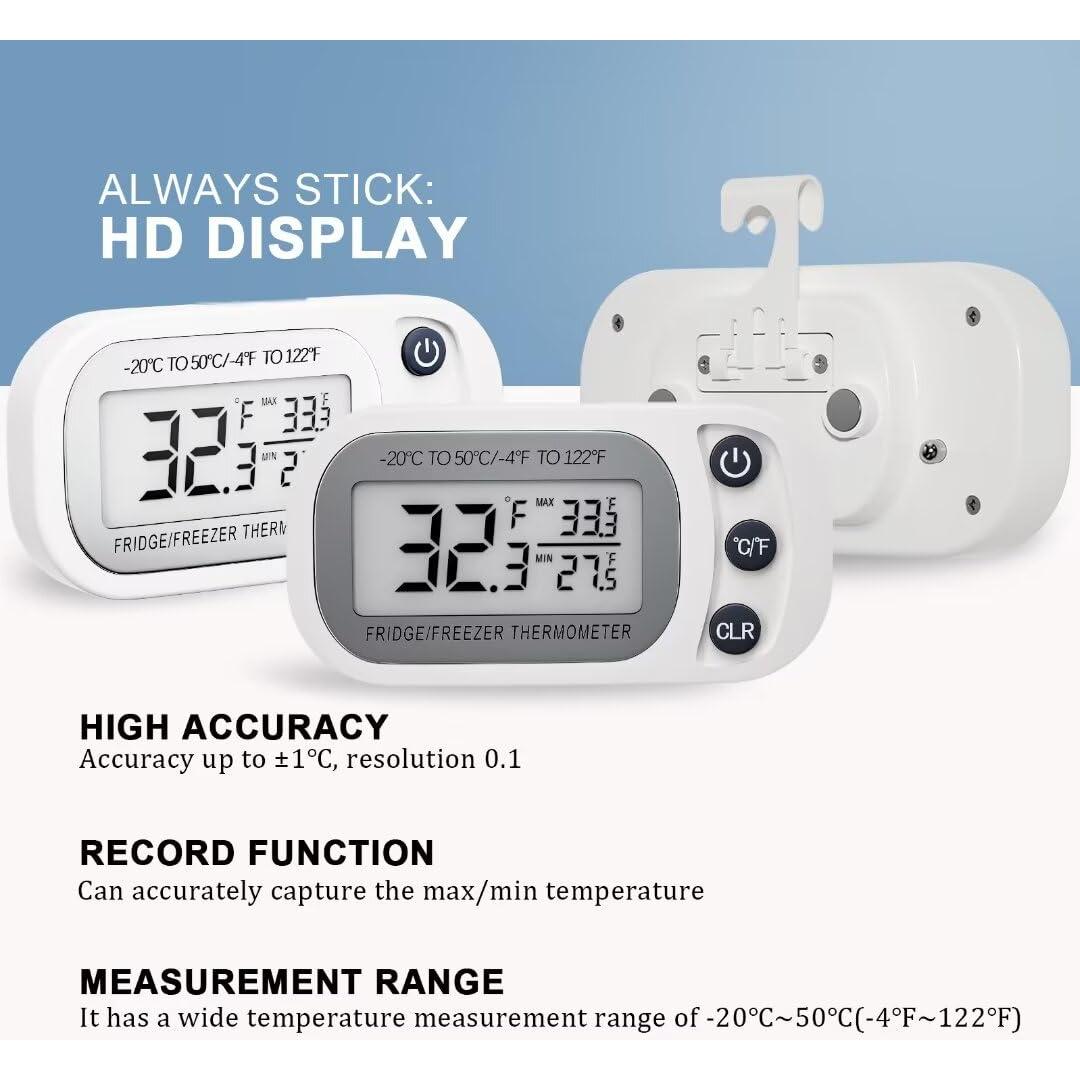 Termómetro Digital Impermeable FAHZON 2 Piezas Negro