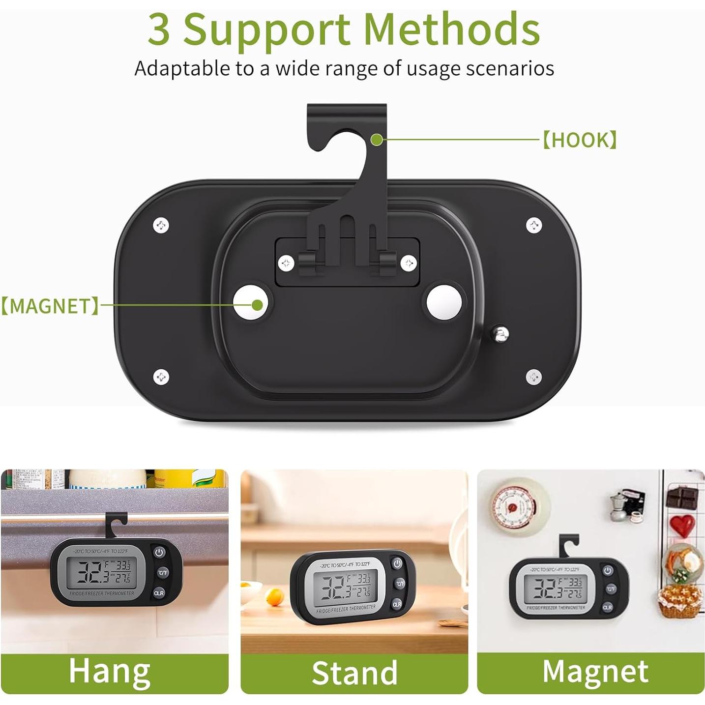 Termómetro Digital Impermeable FAHZON 2 Piezas Negro