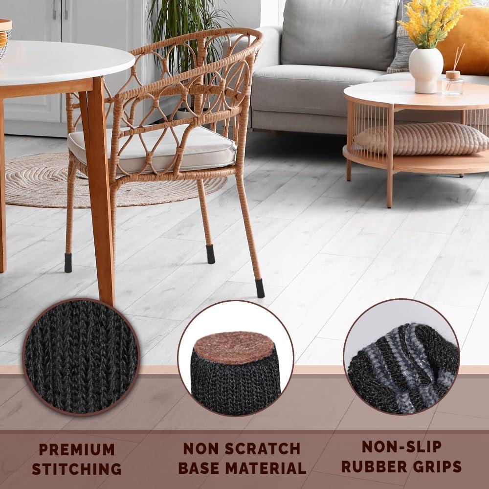 Calcetines protectores para patas de silla Morvat, 32 unidades