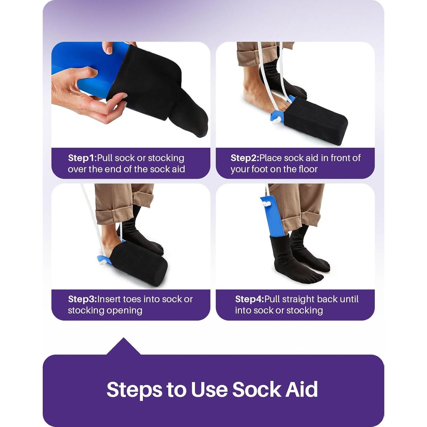 Ayuda para Ponerse Calcetines Kekoy 10.2 cm Azul