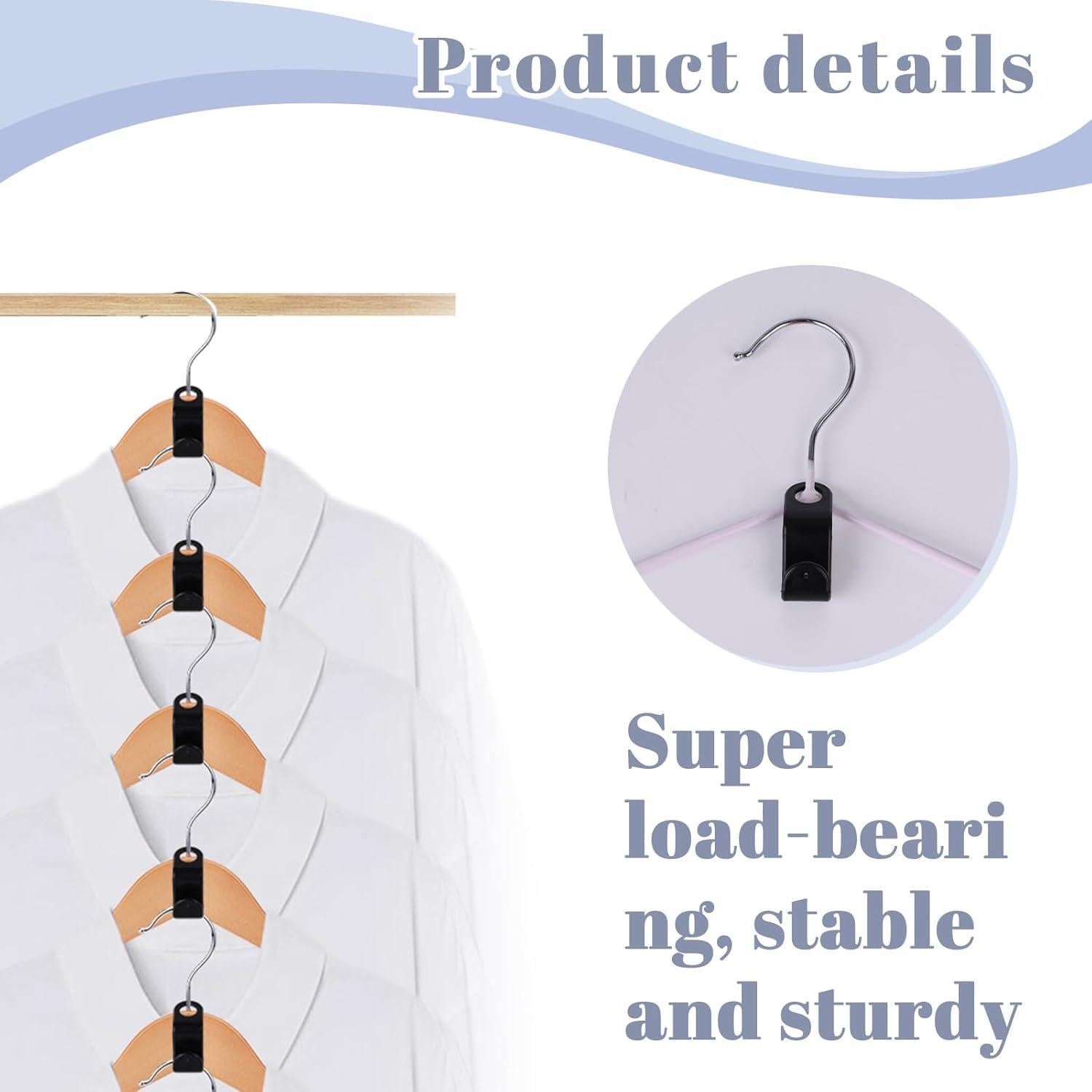 Ganchos Conectores de Ropa MCPINKY 50PCS Ahorra Espacio