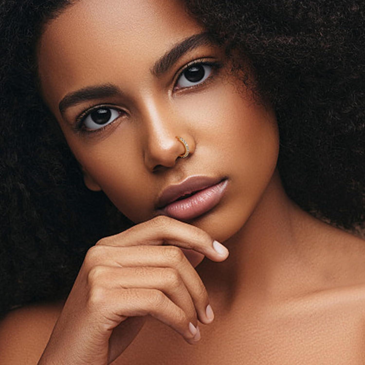 Anillos de Nariz BESTEEL Oro Relleno 14K 20G 10Pcs Hipoalergénicos