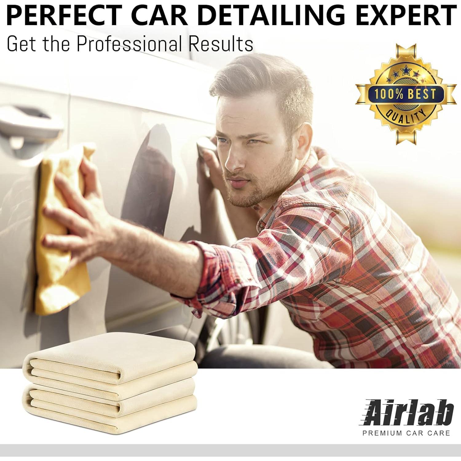 Paño de Chamois Airlab 61x41 cm 2 Unidades Cuero Natural