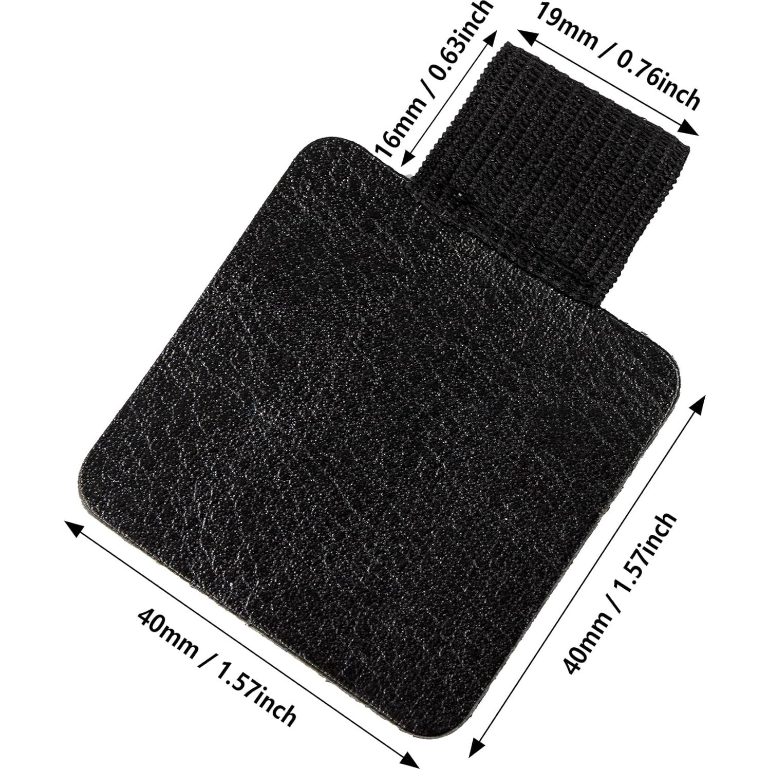 12 Soportes de Lazo para Bolígrafo Autoadhesivos AUXBC Negro